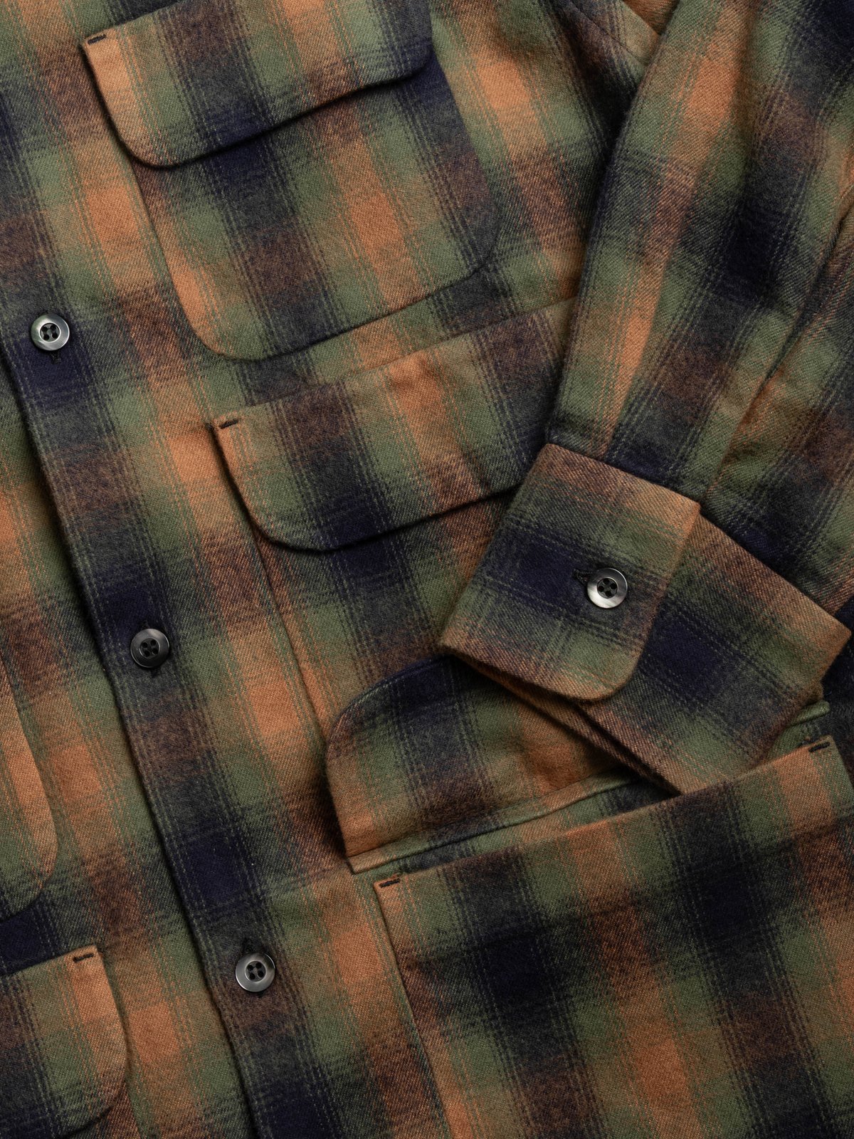 SOUTH2 WEST8 6 POCKET COTTON PLAID GREEN - Image 3