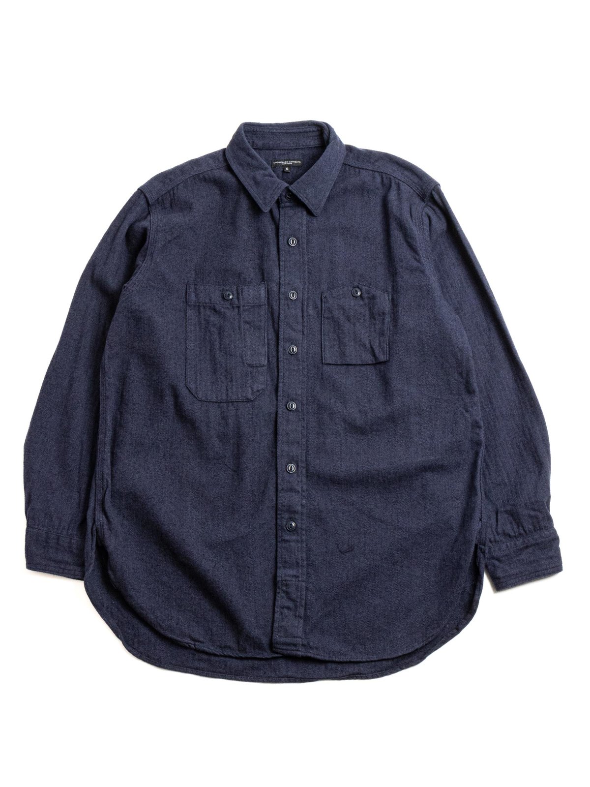 WORK SHIRT NAVY COTTON HERRINGBONE FLANNEL by Engineered Garments – The  Bureau Belfast - The Bureau Belfast