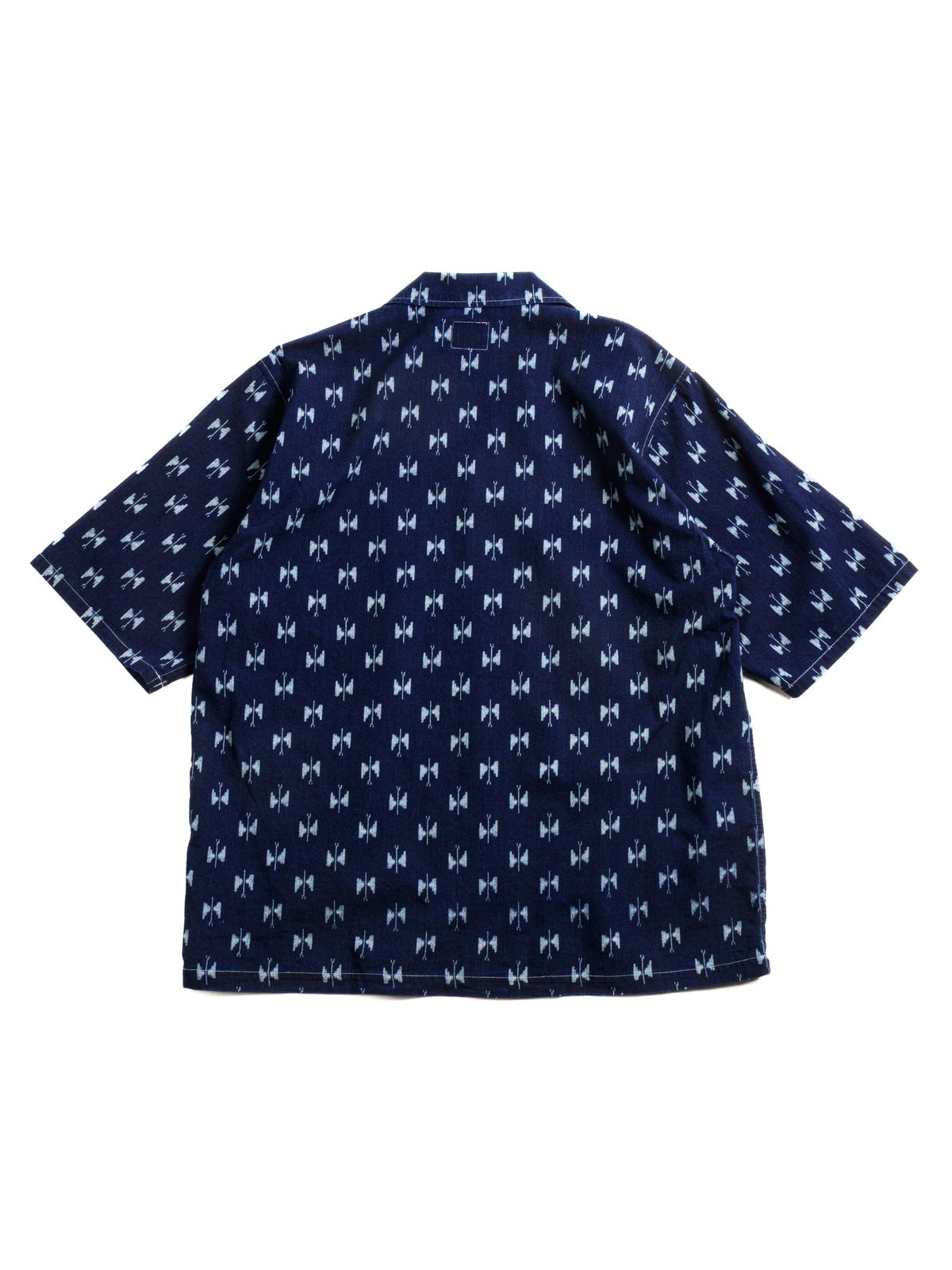 NEEDLES CABANA SHIRT 6oz PRINTED INDIGO KASURI - Image 4