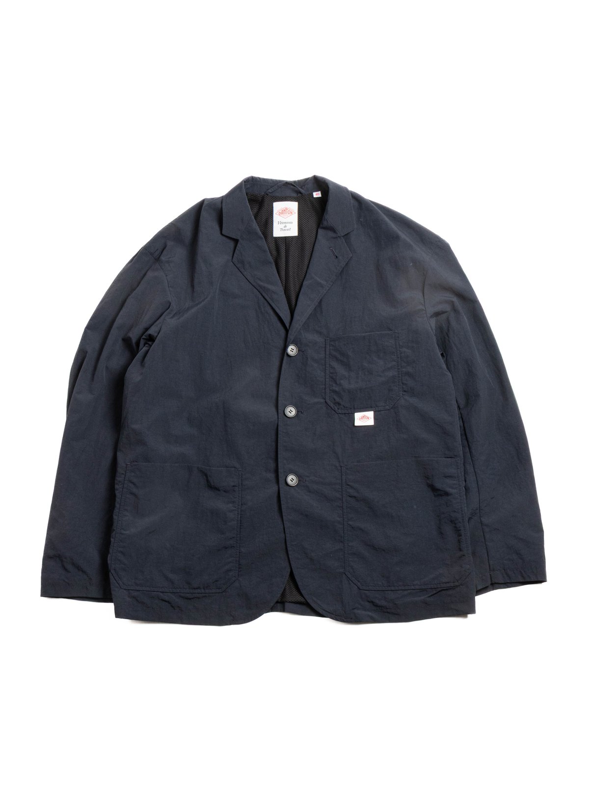 NYLON TUSSAR WASHER TAILORED JACKET NAVY - Image 1