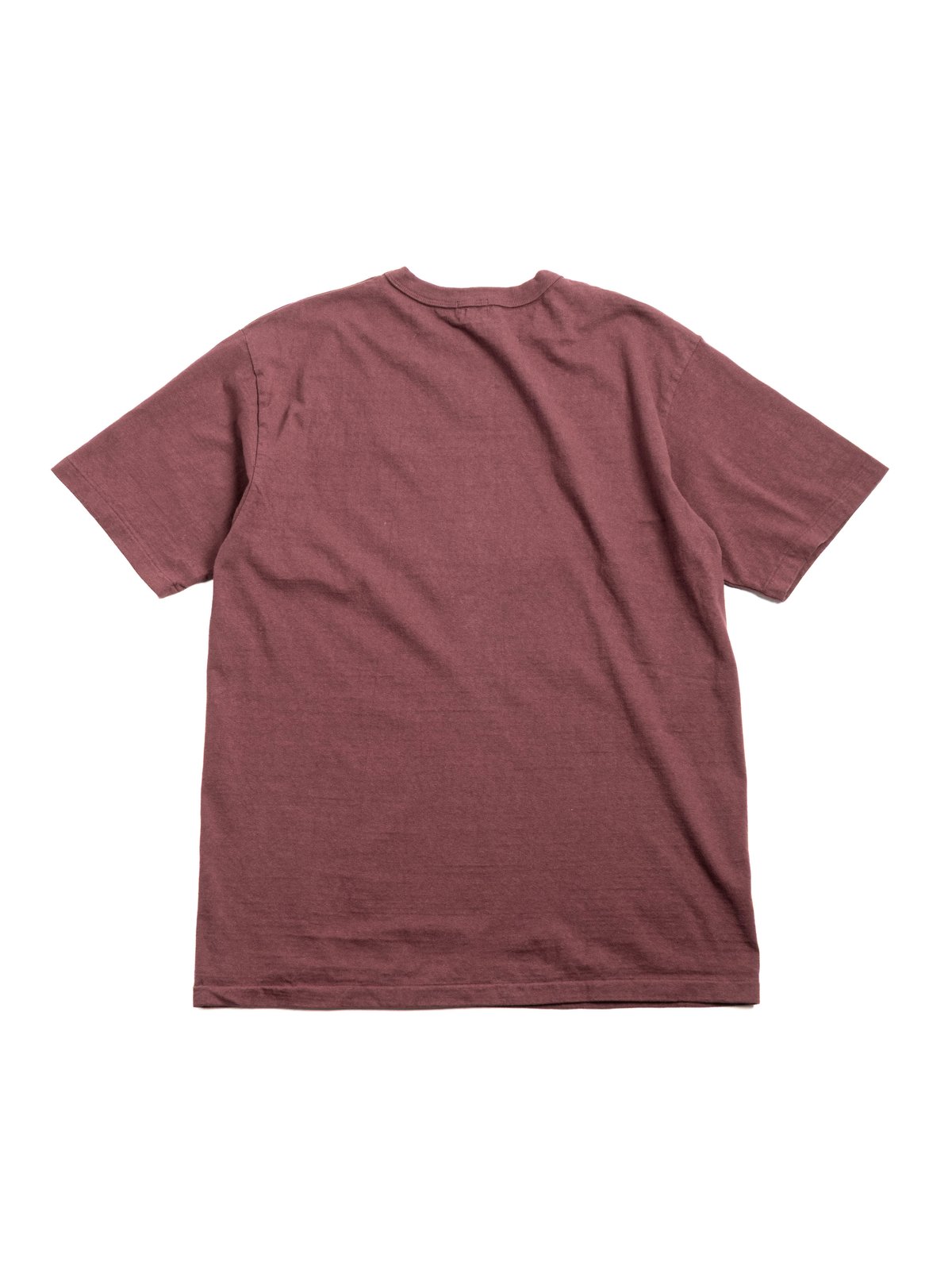(LOT 35001) 7.7oz FALLEN COTTON MID WEIGHT S/S TEE / BORDEAUX - Image 4