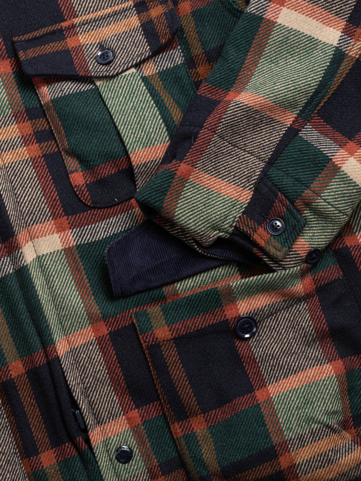 SAS JACKET NAVY/BROWN HEAVY WOOL PLAID - Image 4
