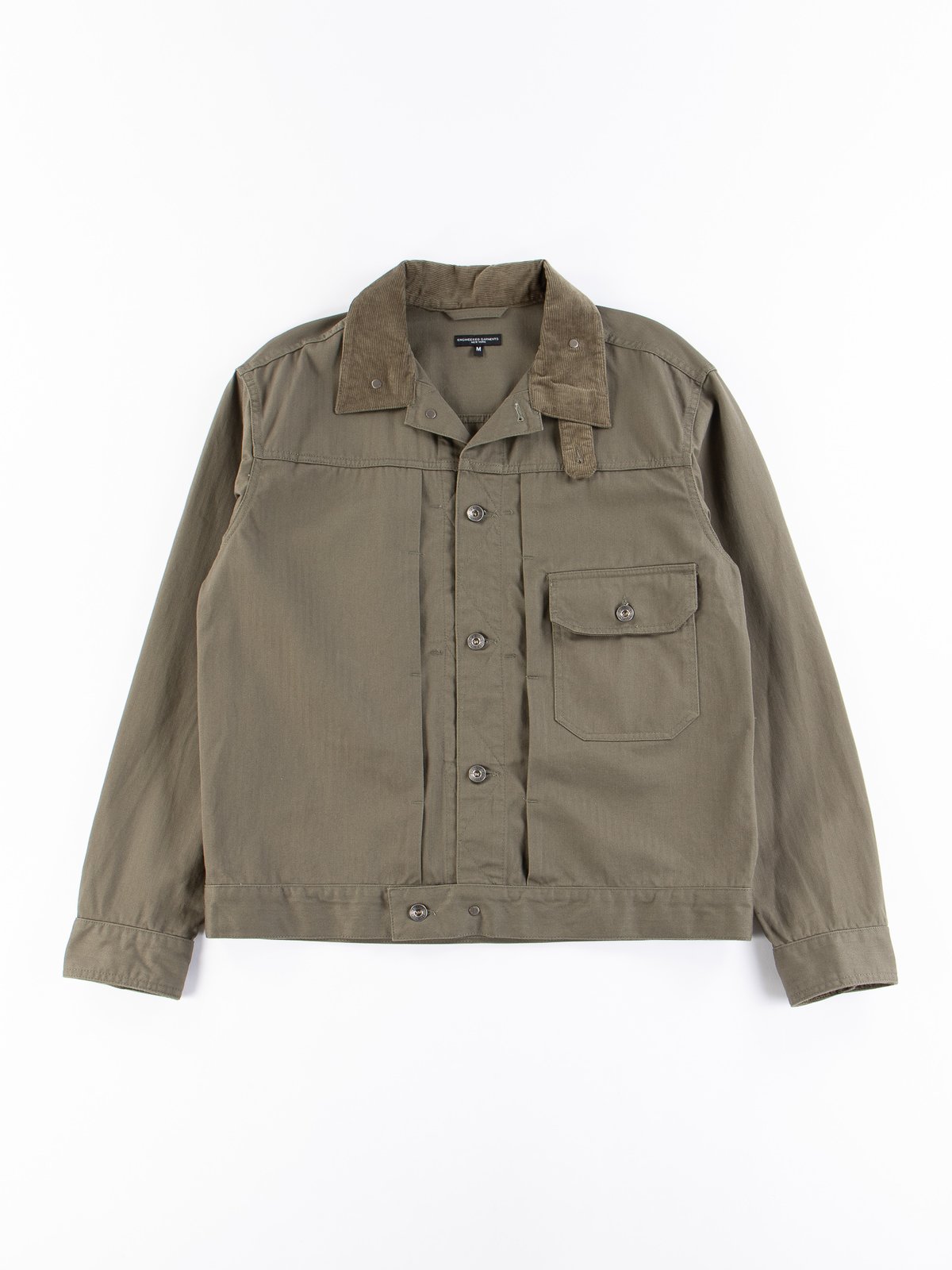 twill trucker jacket