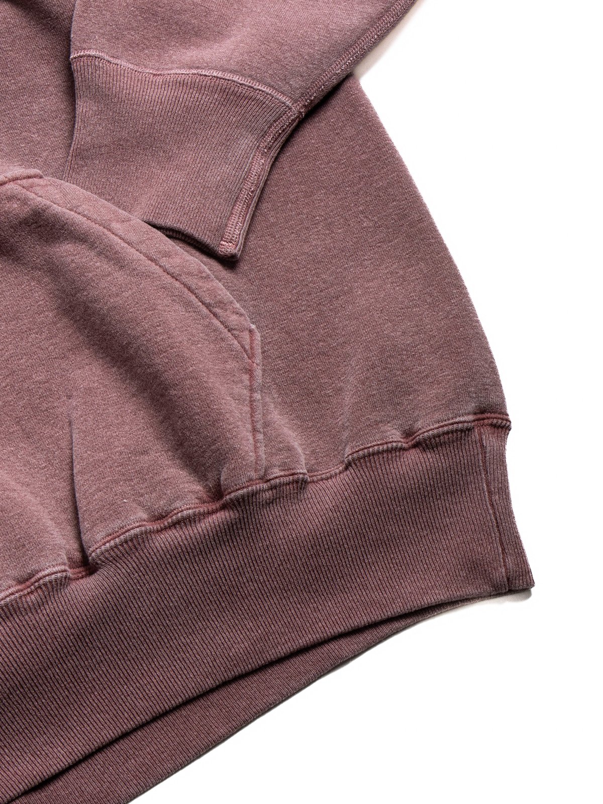 (LOT 83004PD) FLATSEAMS RAGLAN SWEAT HOODIE P.D. BORDEAUX - Image 5