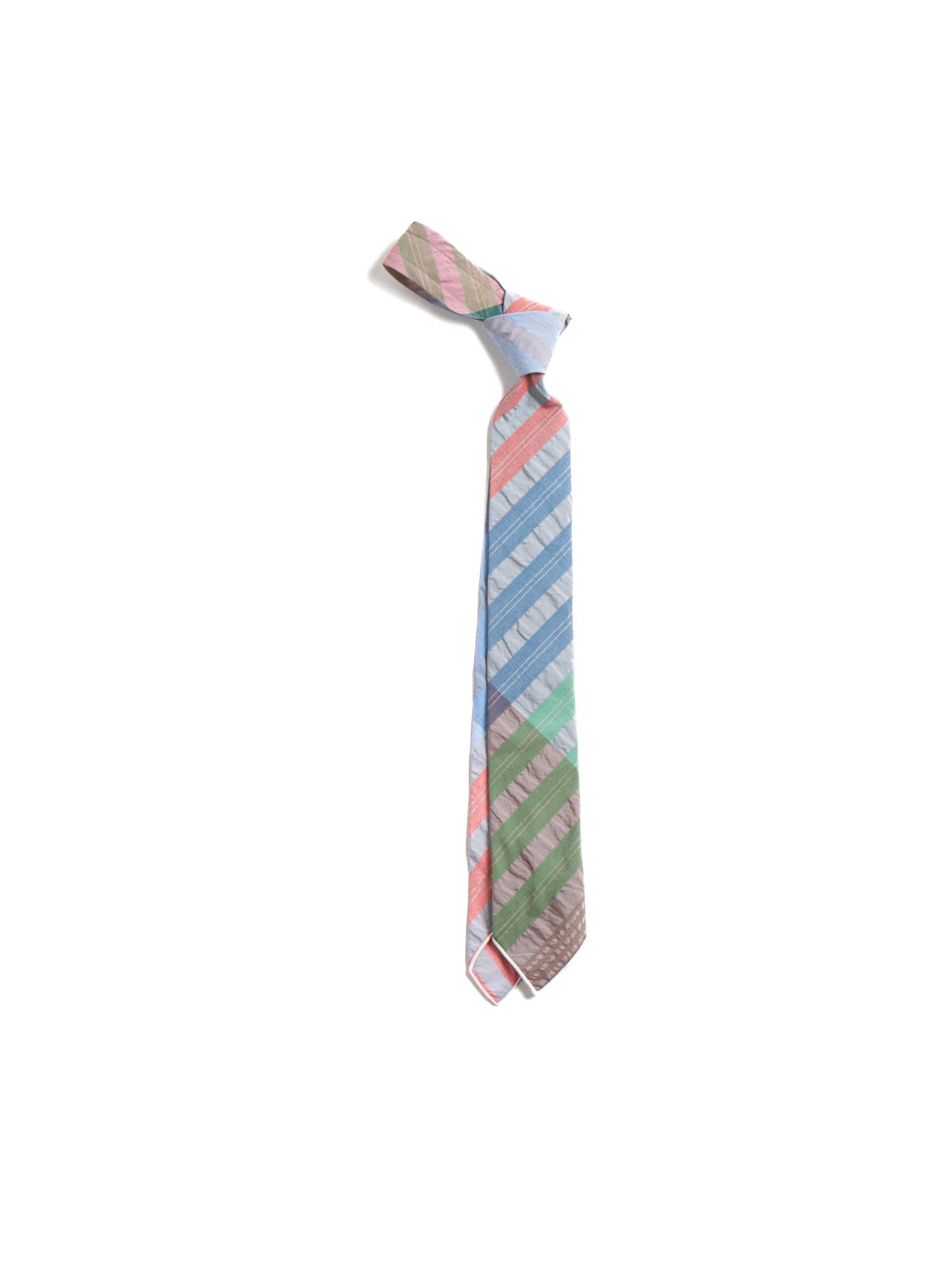 NARROW TIE MULTI COLOR CP BIG PLAID - Image 1