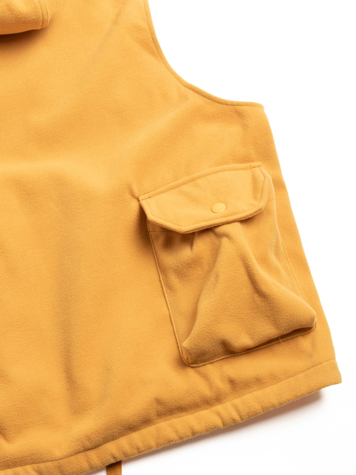 FIELD VEST / GOLD POLYESTER FAKE MELTON - Image 5