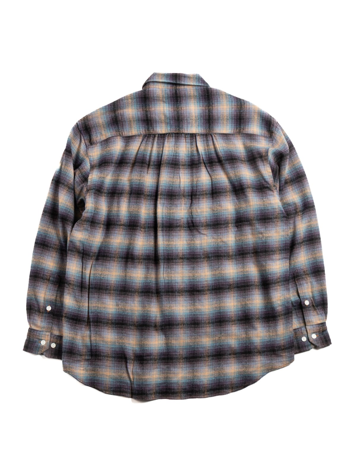 FLANNEL CHECK WORK SHIRT MIDNIGHT BLUE - Image 4