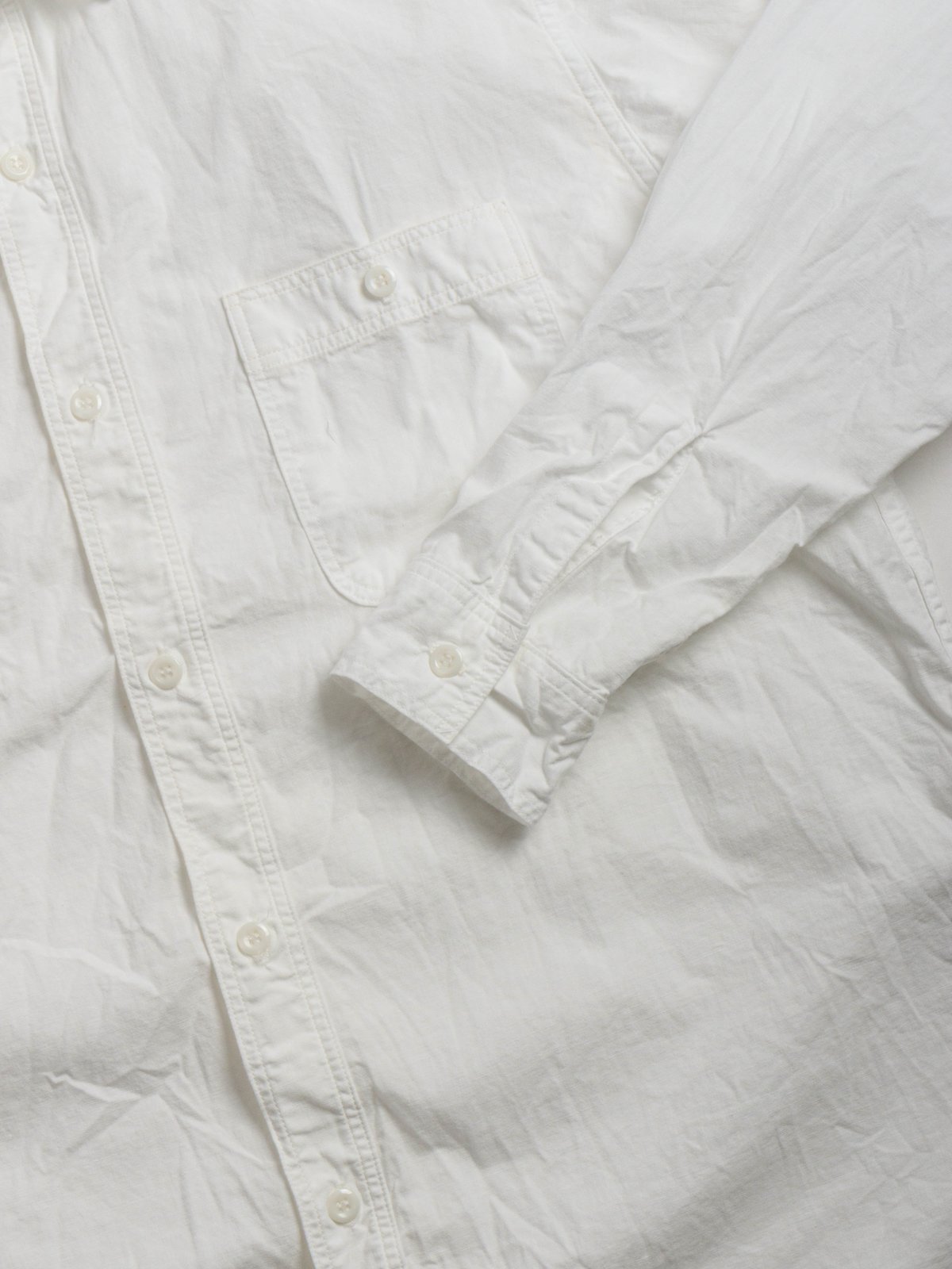 (LOT 8270) RELAX FIT CHAMBRAY WORK SHIRT WHITE - Image 3