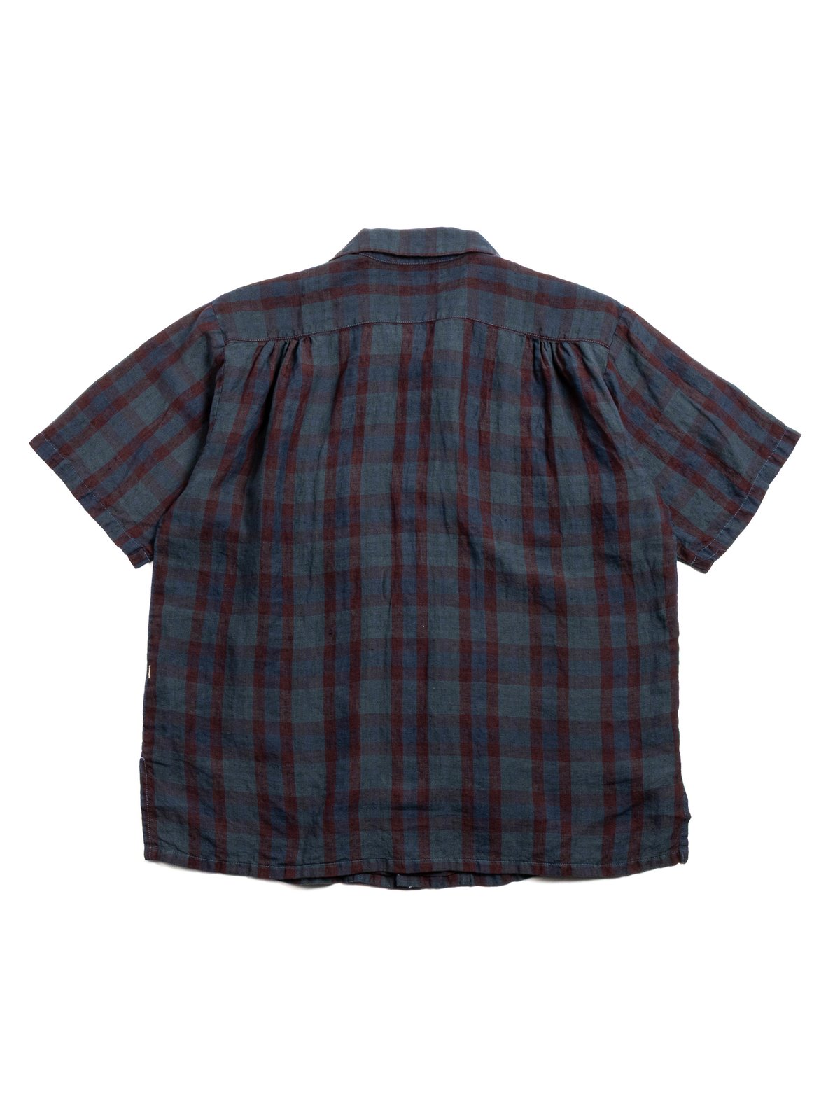 (SV&ndash;SH&ndash;034) LINEN OPEN COLLAR SHIRT NAVY - Image 4