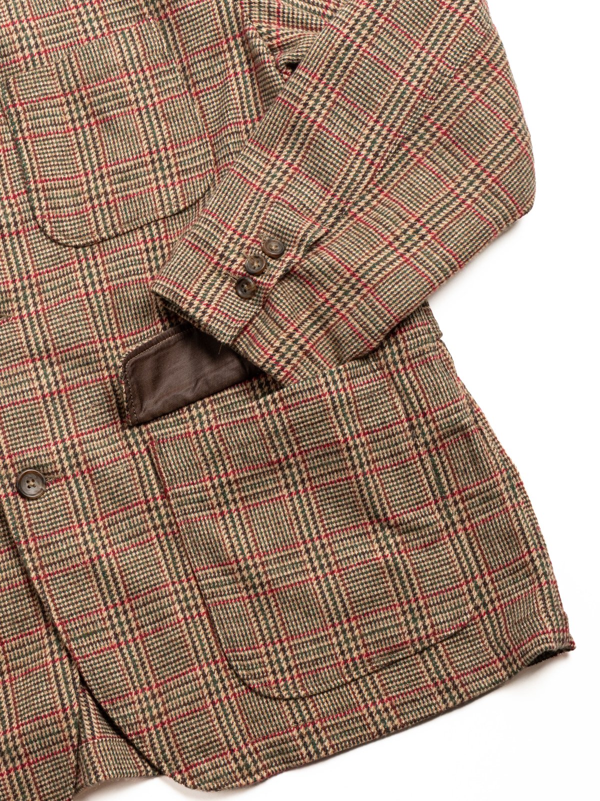 LOITER JACKET / TAN / RED WOOL POLY GLEN PLAID - Image 3