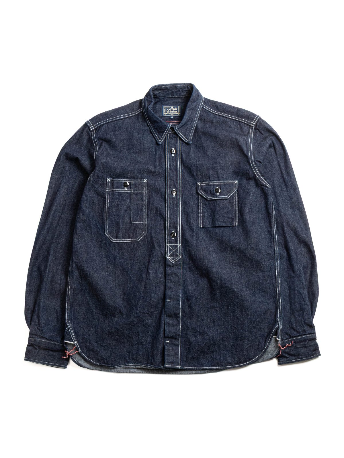 NO.5333B DENIM WORK SHIRT INDIGO - Image 1