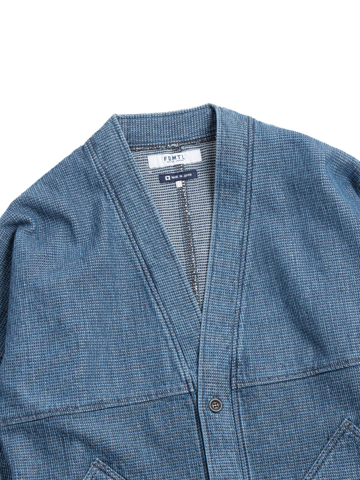 FDMTL INDIGO CARDIGAN 3YR WASH INDIGO - Image 1