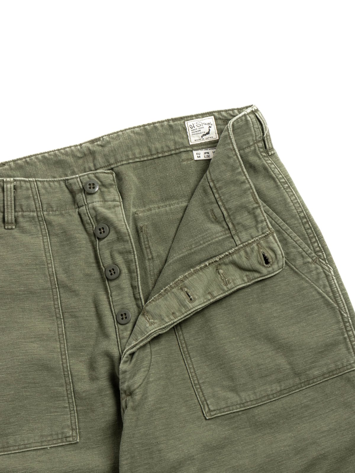 (V5002&ndash;77S) REVERSE SATEEN VINTAGE FIT FATIGUE PANT OLIVE SW - Image 2