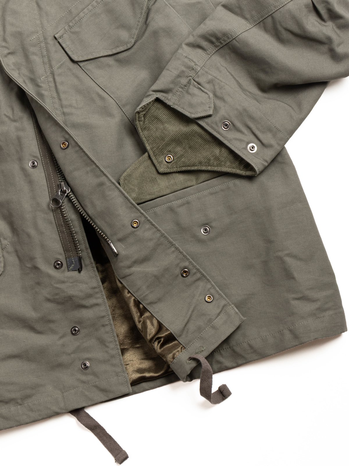 M65 FIELD JACKET / OLIVE COTTON DOUBLE CLOTH - Image 3