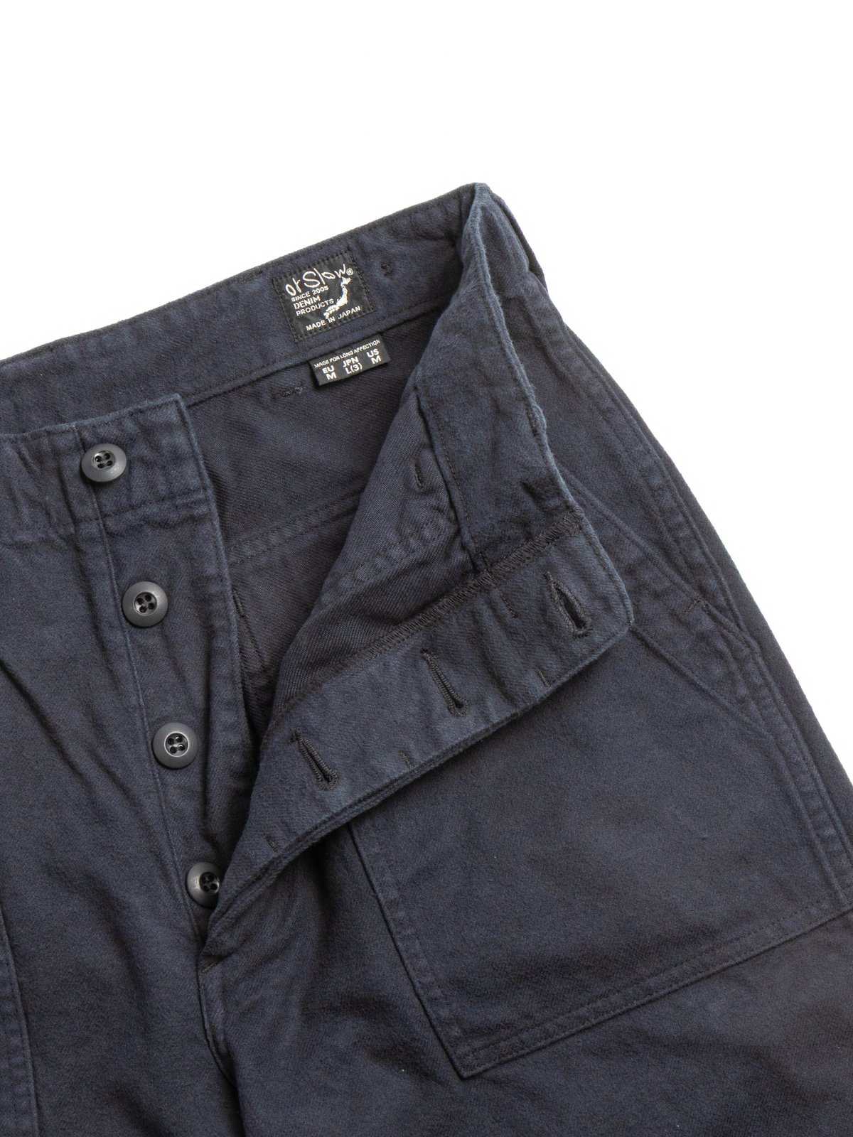 (5002) BRUSHED FLANNEL US ARMY FATIGUE PANTS DARK NAVY - Image 3