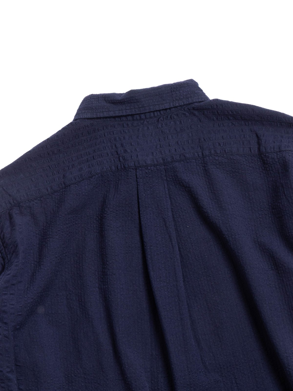 (OM45645.33) ENGINEERED SEERSUCKER WEAVE SHIRT NAVY - Image 5