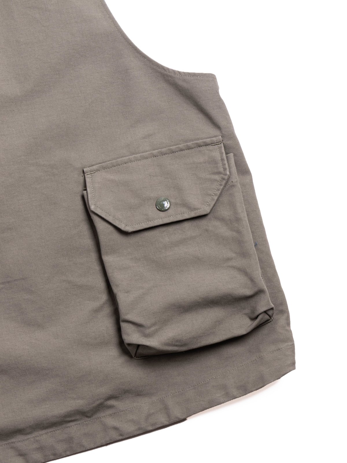 FIELD VEST OLIVE COTTON DOUBLE CLOTH - Image 5