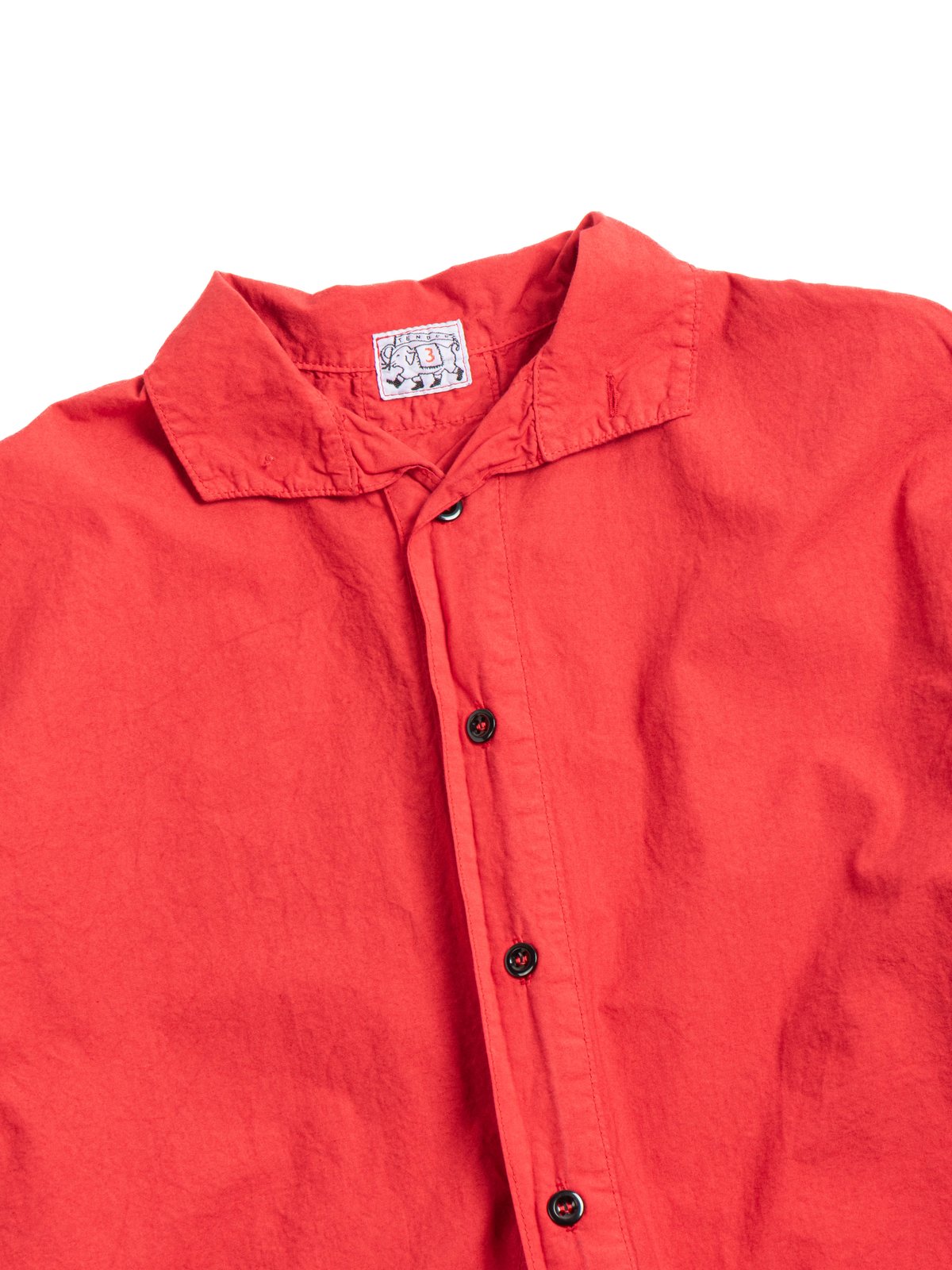 TYPE 468 FLIPPED COLLAR SHIRT ECRU LAWN ROYAL MAIL RED - Image 2