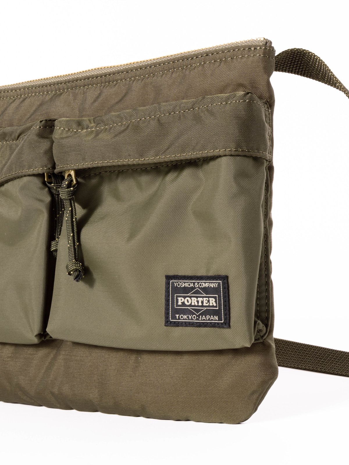 PORTER FORCE SHOULDER BAG 2 OLIVE - Image 3