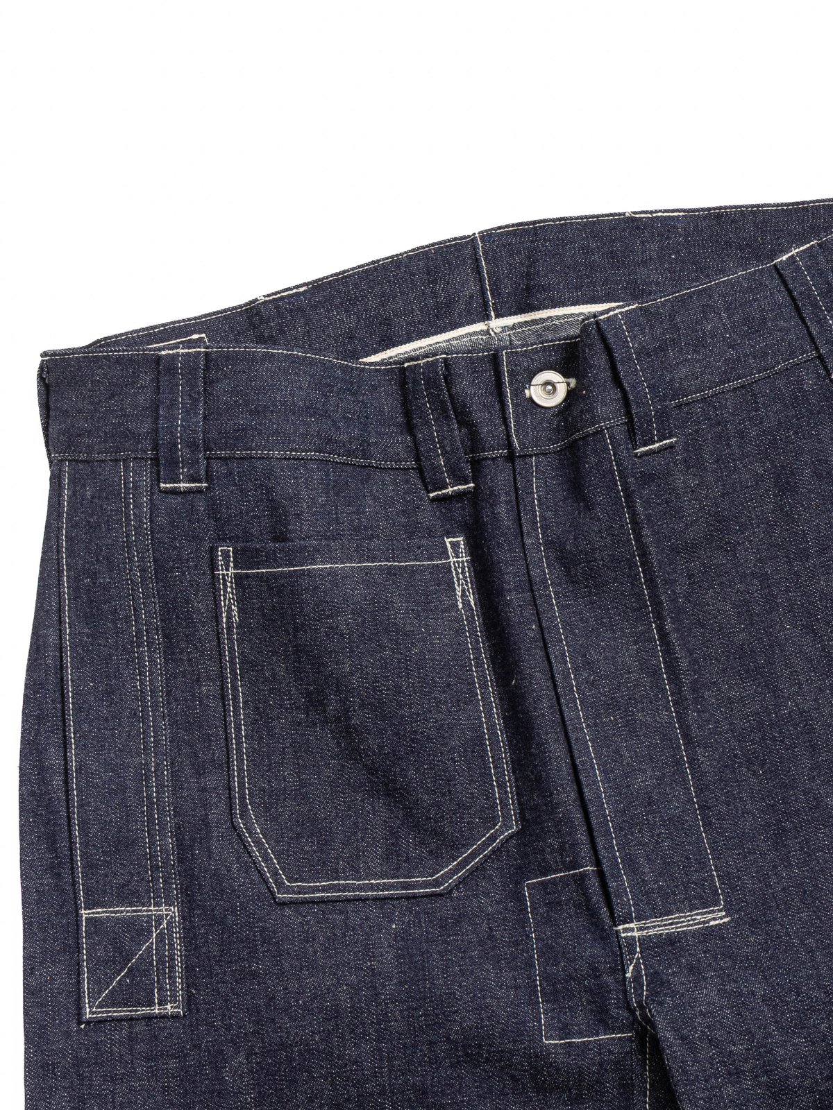JOHN GLUCKOW JG&ndash;01S 1910s NETMAKER&rsquo;S TROUSERS INDIGO DENIM OR - Image 2