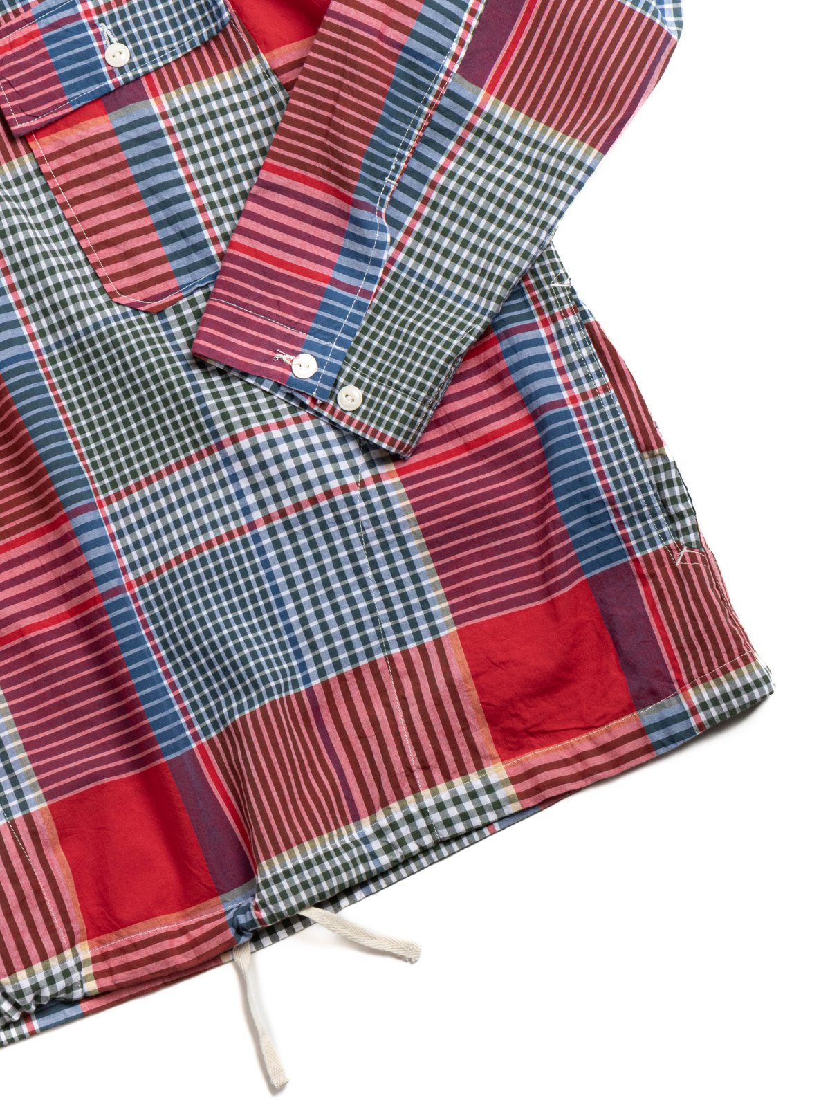 CAGOULE SHIRT BIG MADRAS PLAID RED / GREEN  - Image 4