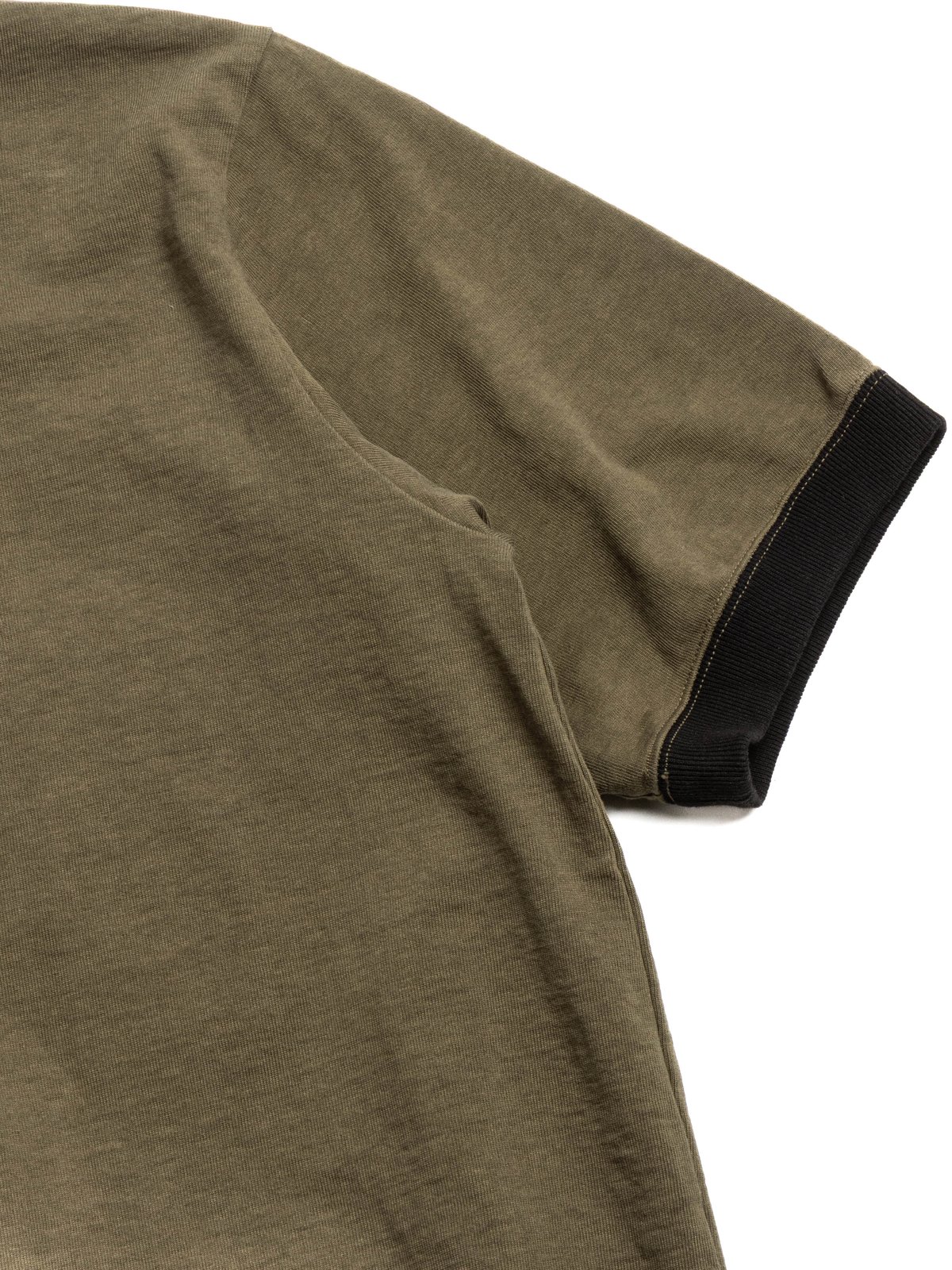 DOTSUME RIB S/S T–SHIRT WOOD X BLACK - Image 3