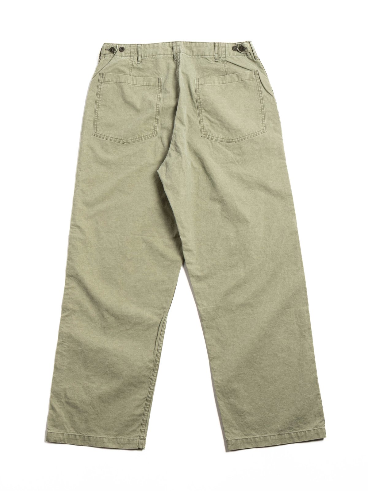 5103&ndash;M16) CANVAS SUMMER FATIGUE PANTS GREEN - Image 5