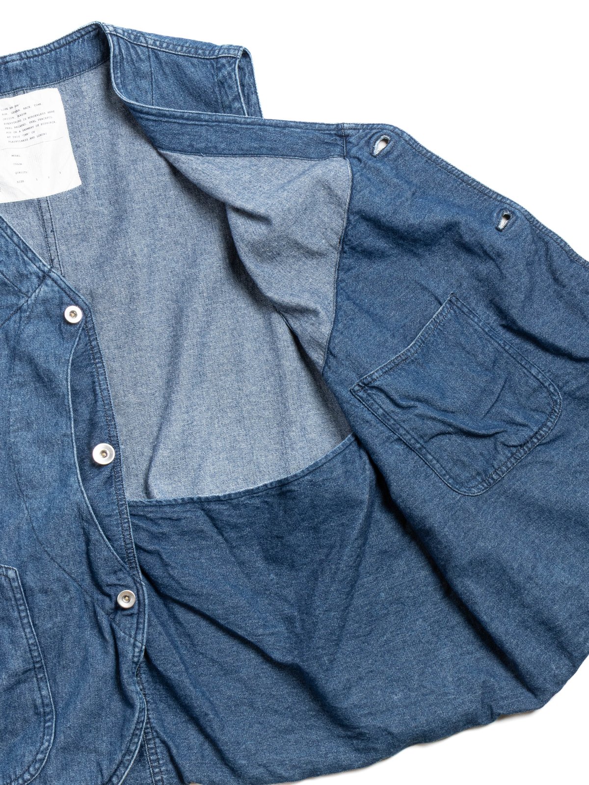 (09&ndash;D02) DENIM HUNTING VEST BLUE - Image 4