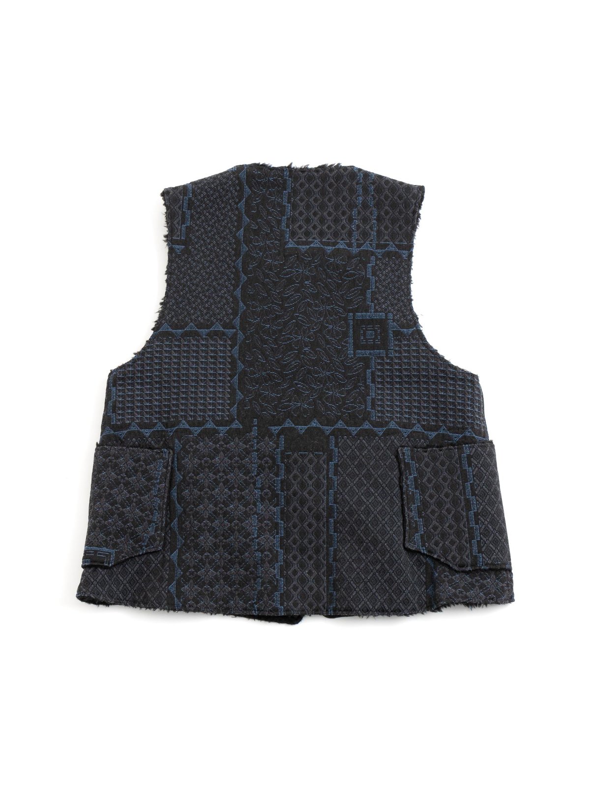 OVER VEST BLACK NAVY CP GEO JACQUARD - Image 5