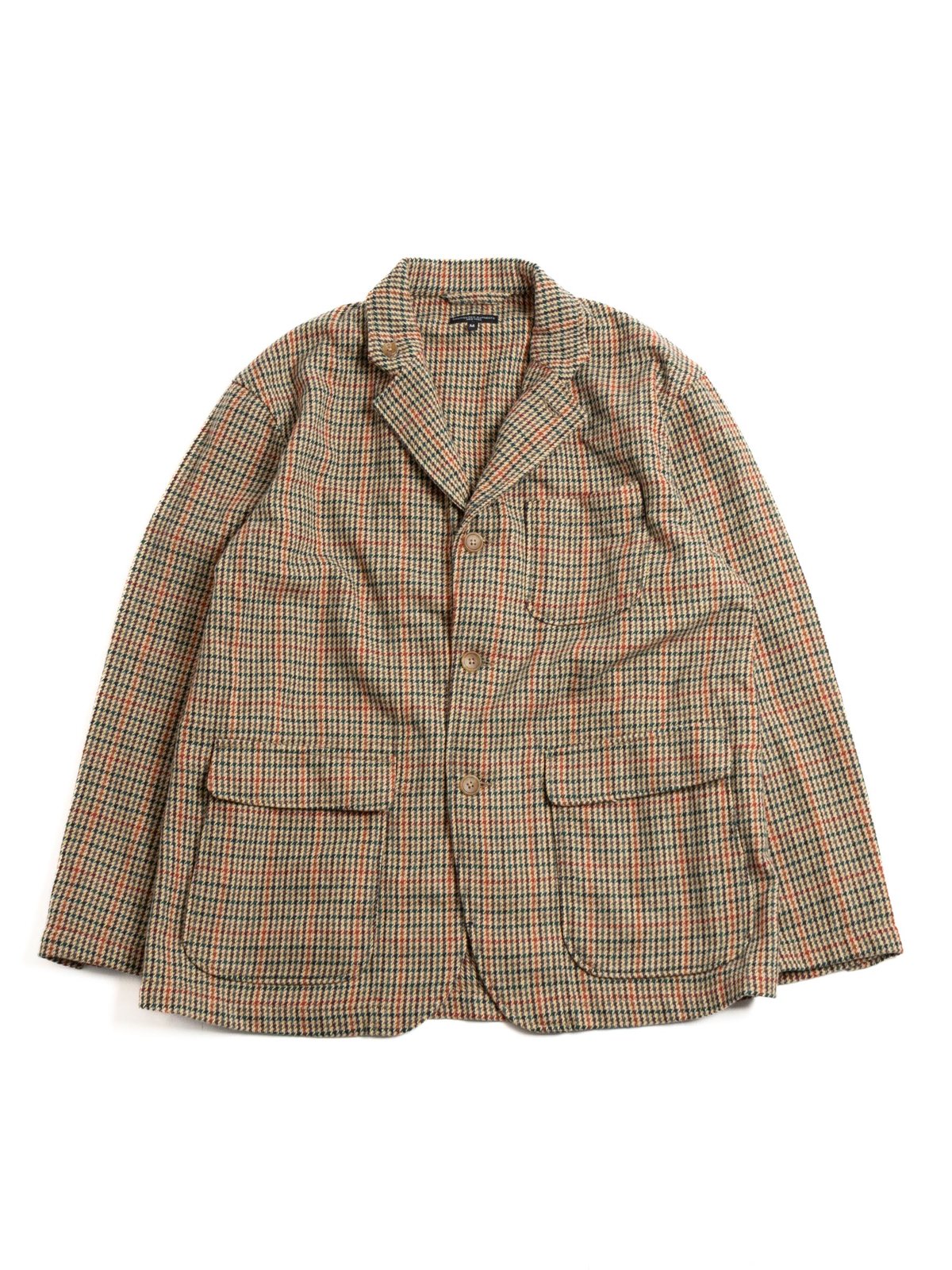 LOITER JACKET KHAKI ACRYLIC WOOL GUNCLUB CHECK by Engineered