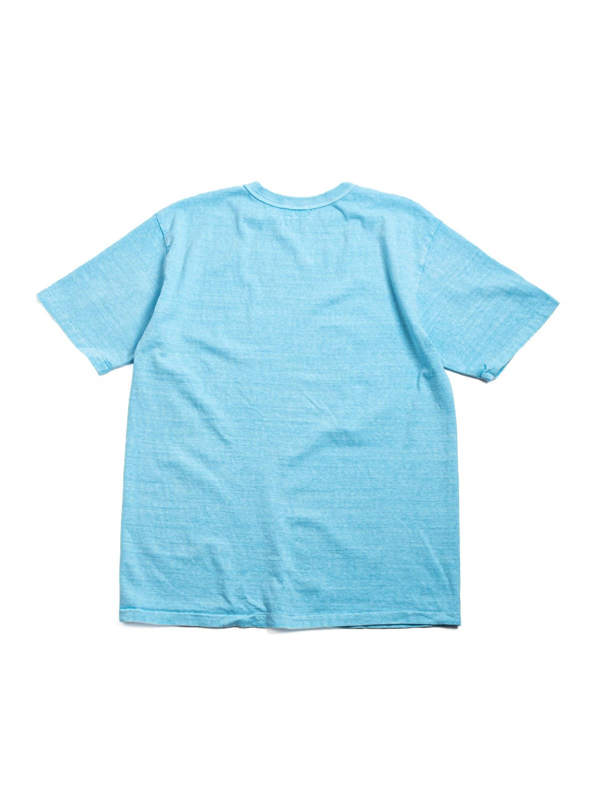 (LOT 35001PD) 7.7oz FALLEN COTTON MID WEIGHT S/S TEE / LIGHT BLUE - Image 4