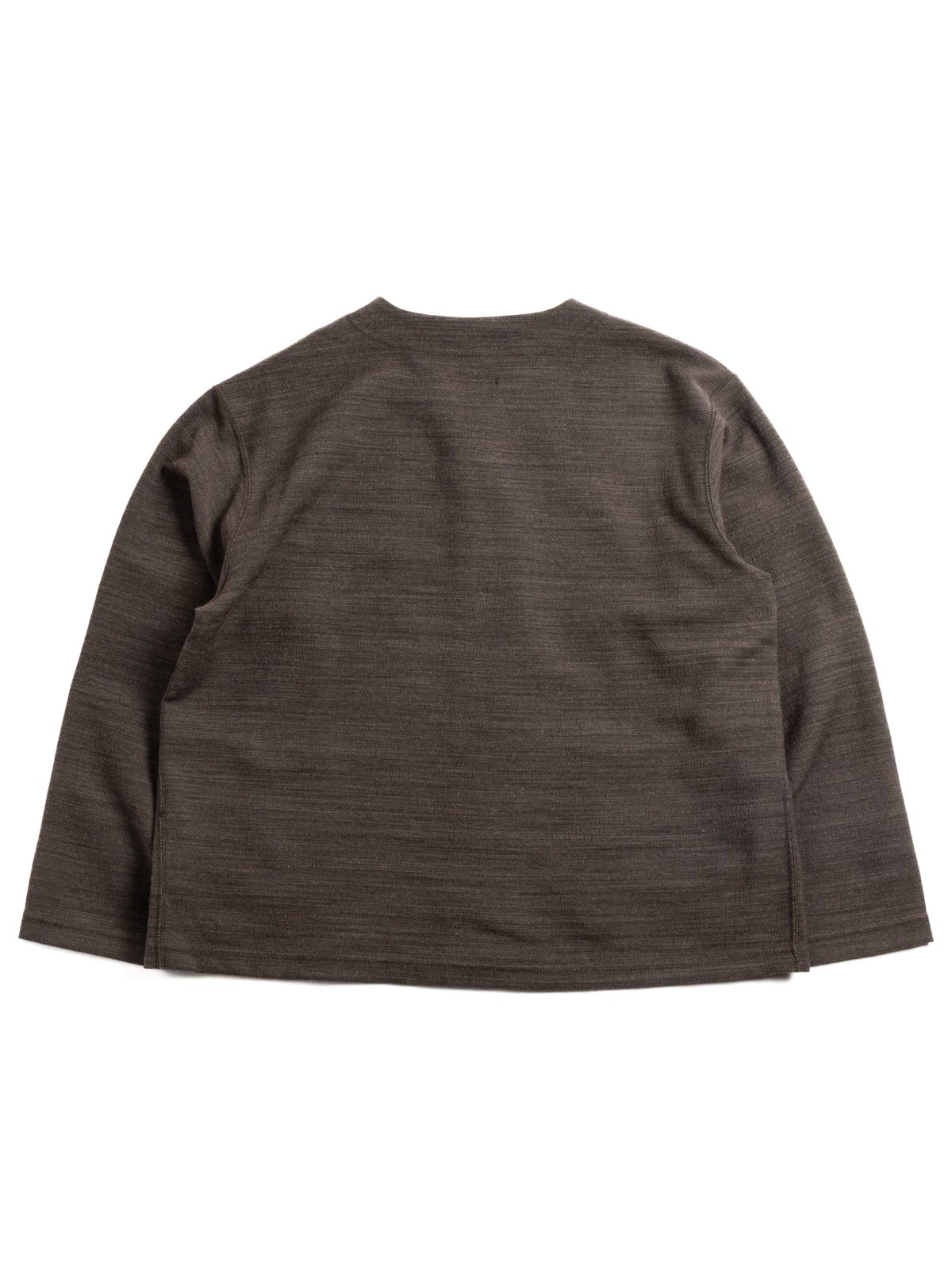 KNIT CARDIGAN TRI BLEND JERSEY KNIT BROWN  - Image 4