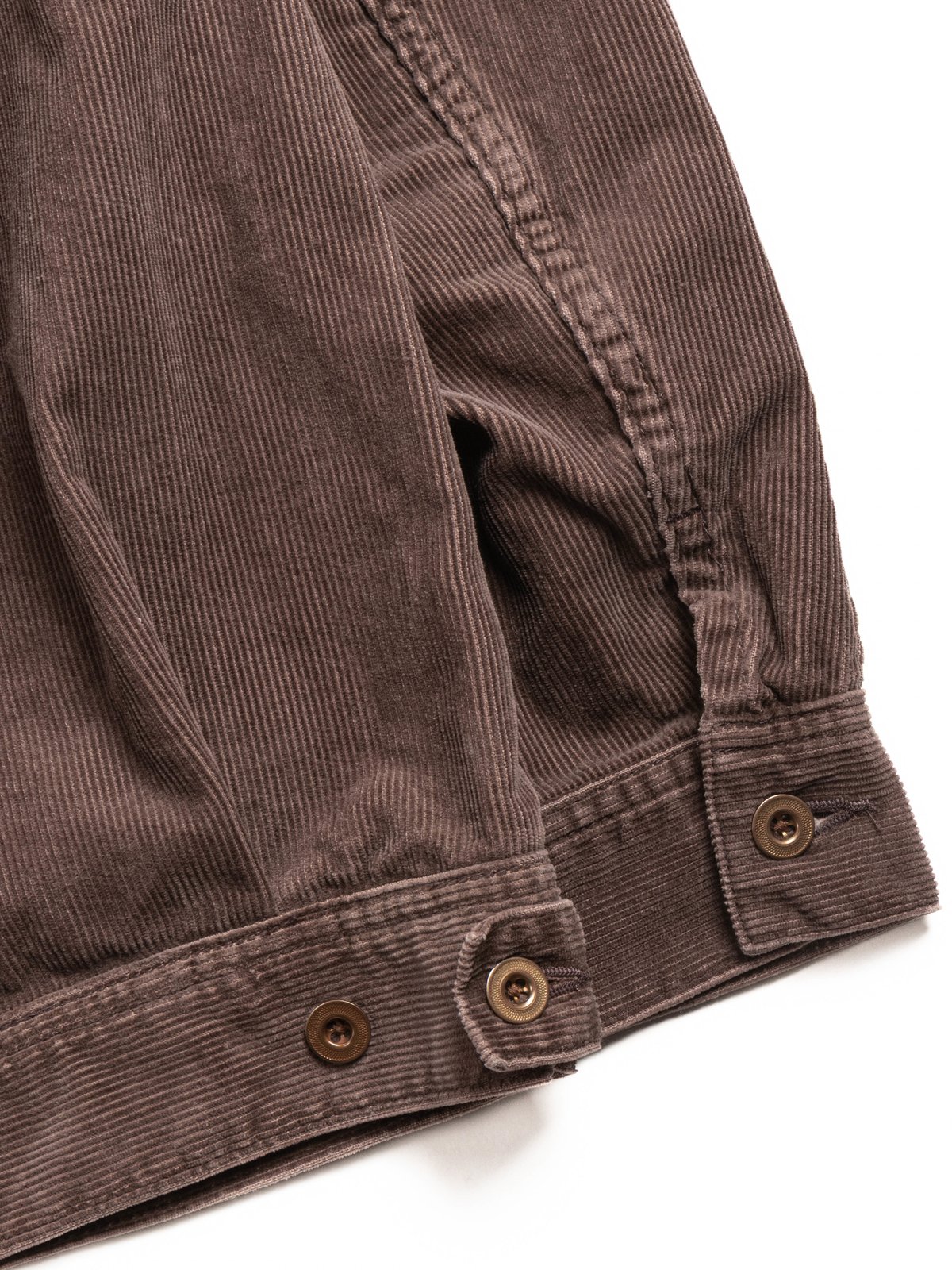 H.UNIT CORDUROY ZIP WORK JACKET (UW) BROWN - Image 4