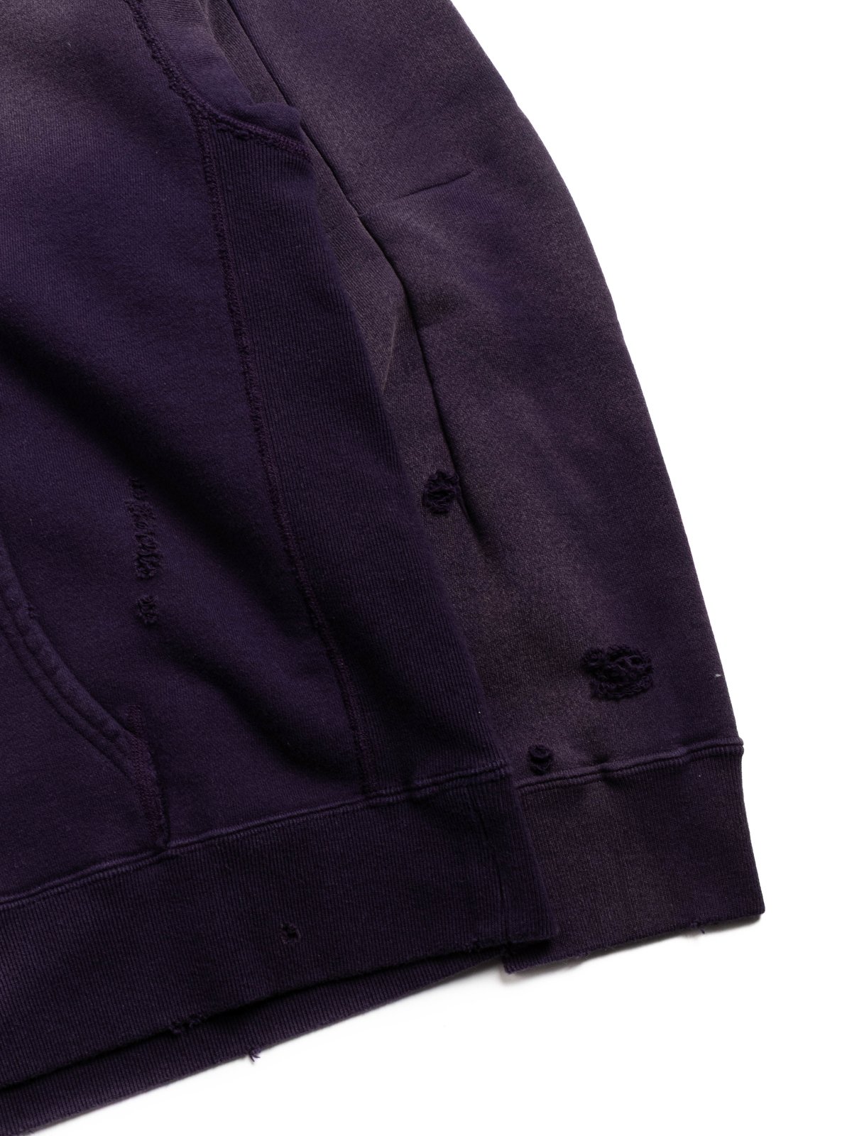 NEEDLES DECONSTRUCTED ZIP SWEAT PURPLE - Image 3