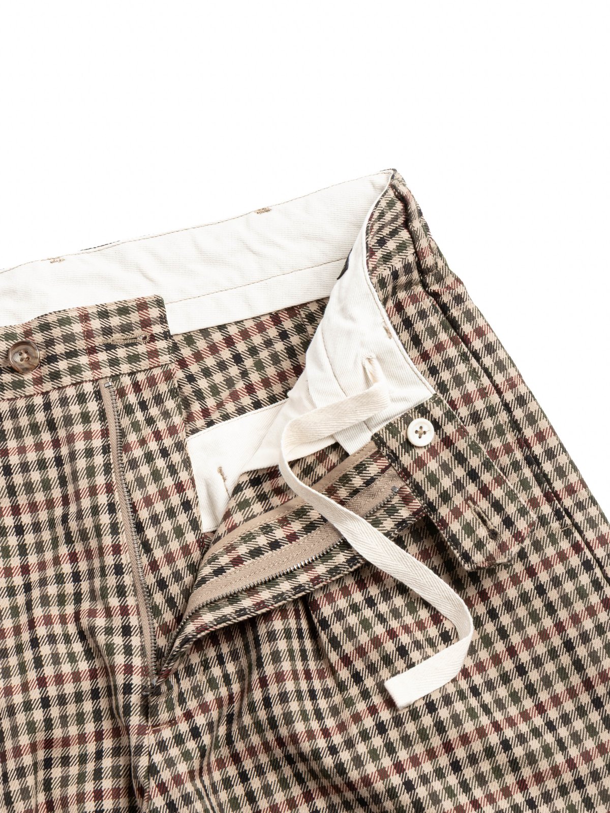 CARLYLE PANT / BROWN / OLIVE HEAVY GUN&ndash;CLUB CHECK - Image 3