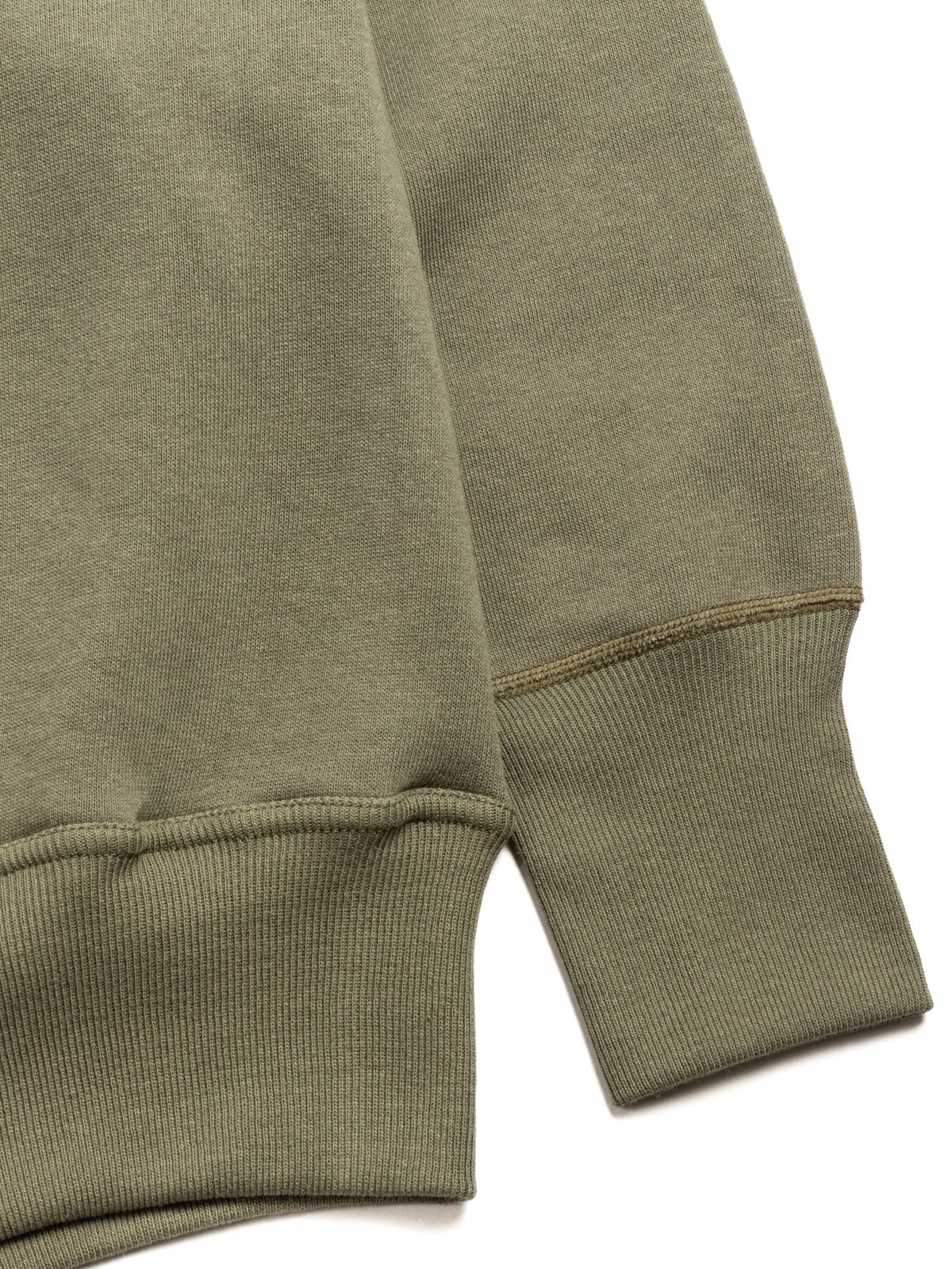 (LOT 401) PLAIN SWEATSHIRT OD GREEN - Image 3
