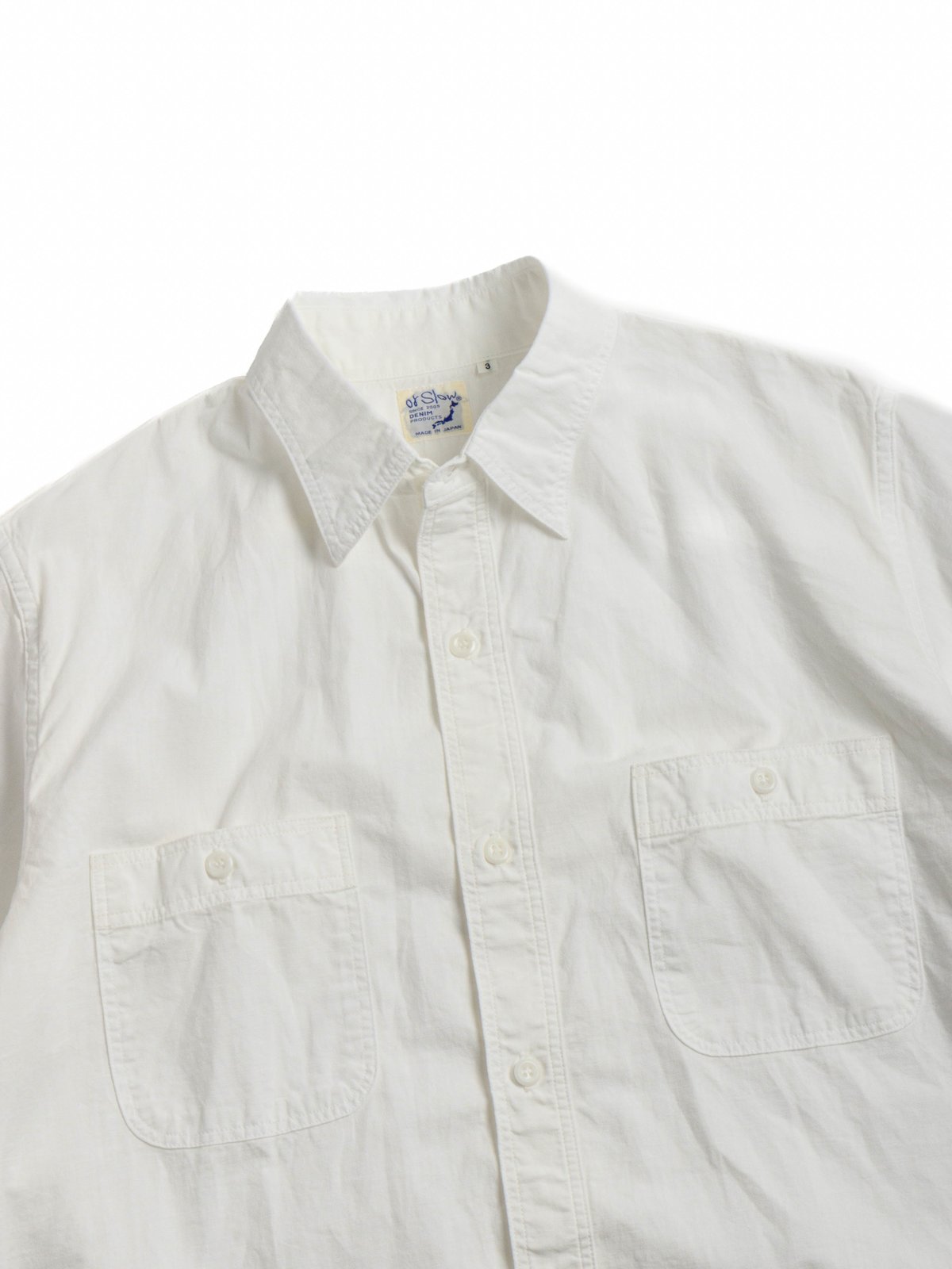 (LOT V8170)  S/S VINTAGE FIT CHAMBRAY WORK SHIRT WHITE - Image 2