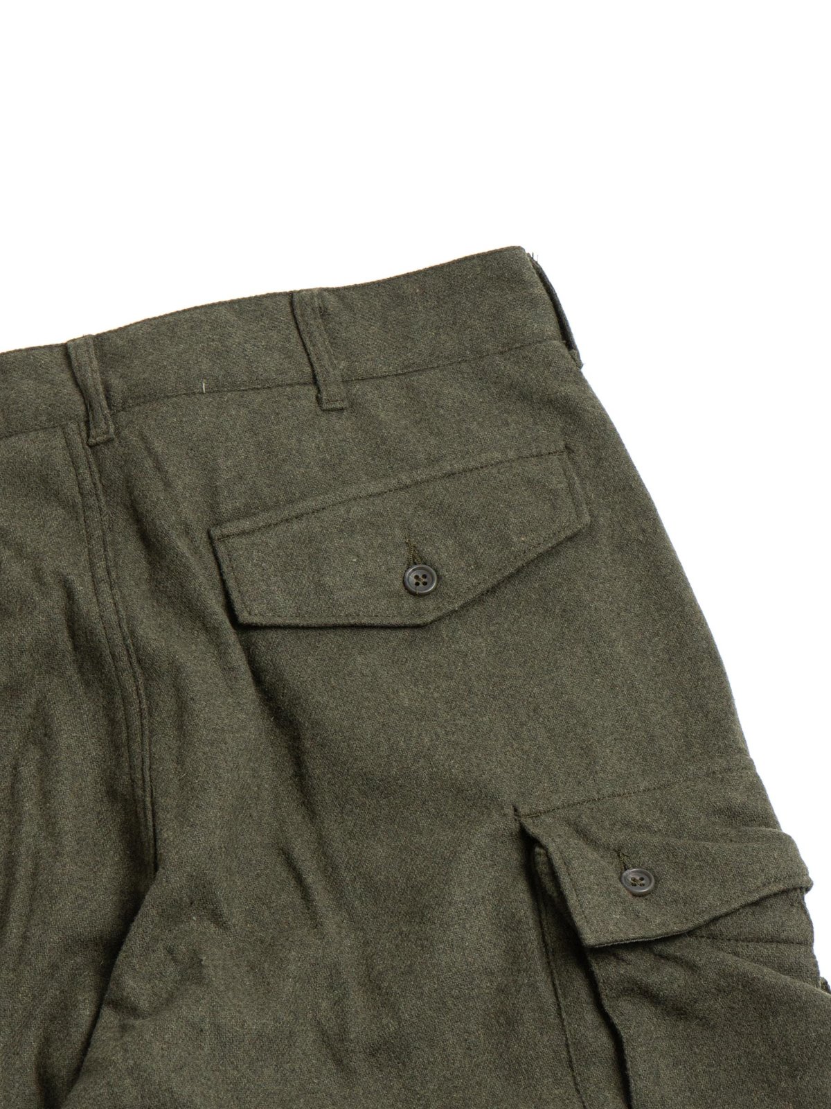 FA PANT OLIVE SOLID POLY WOOL FLANNEL by Engineered Garments – The ...