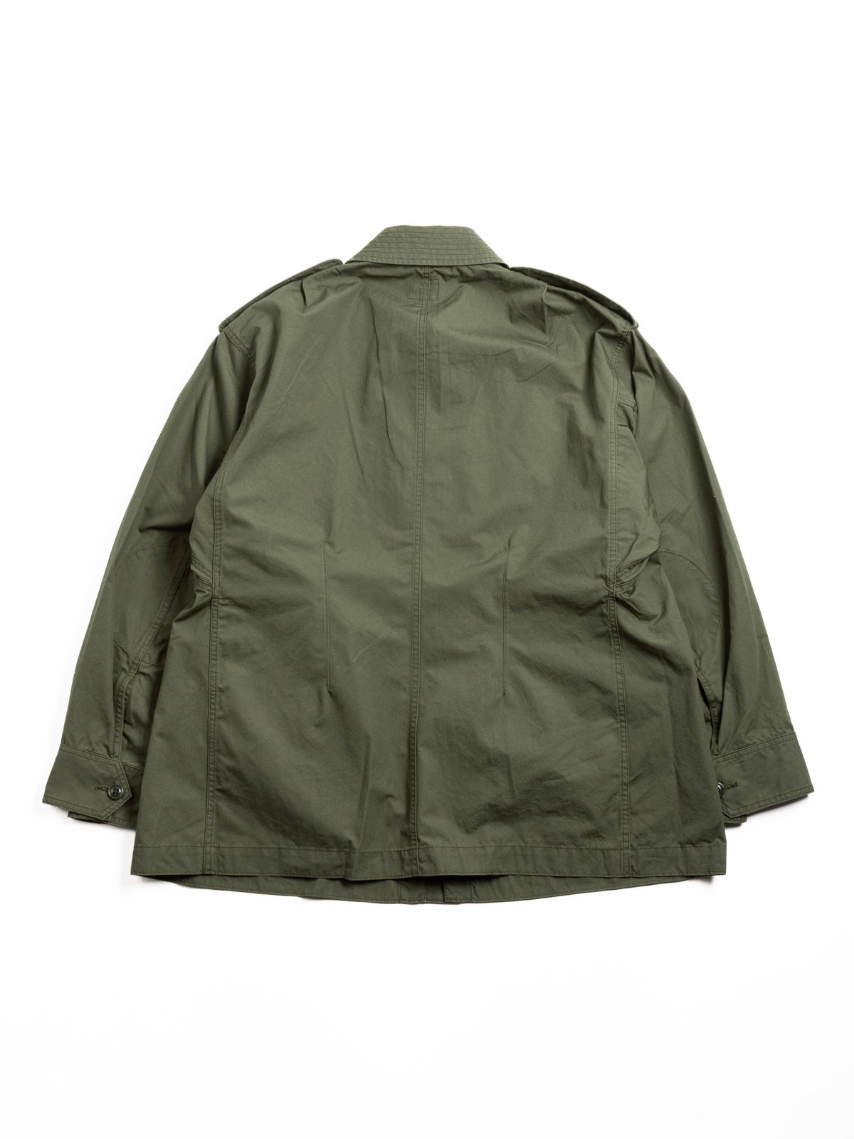 NEEDLES OFFICER COAT COTTON WEATHER CLOTH OLIVE - Image 5