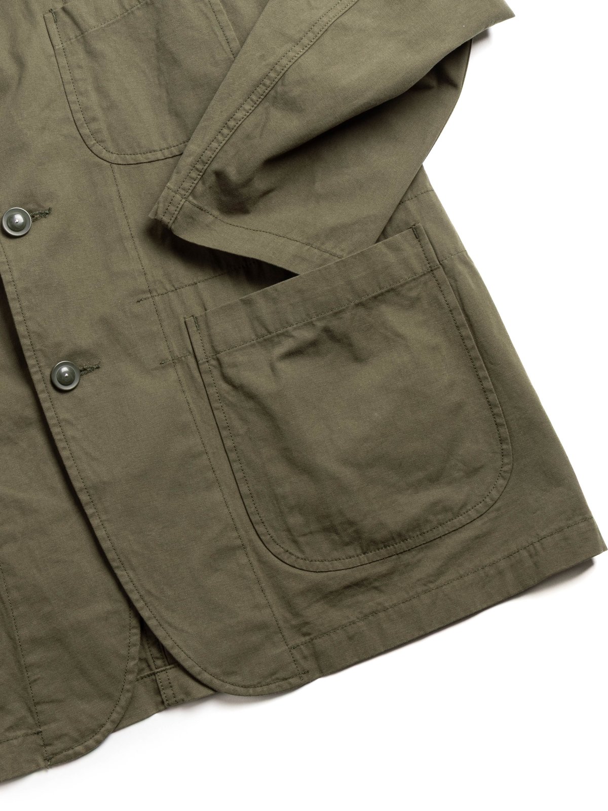 BEDFORD JACKET OLIVE COTTON SANDED CLOTH - Image 3