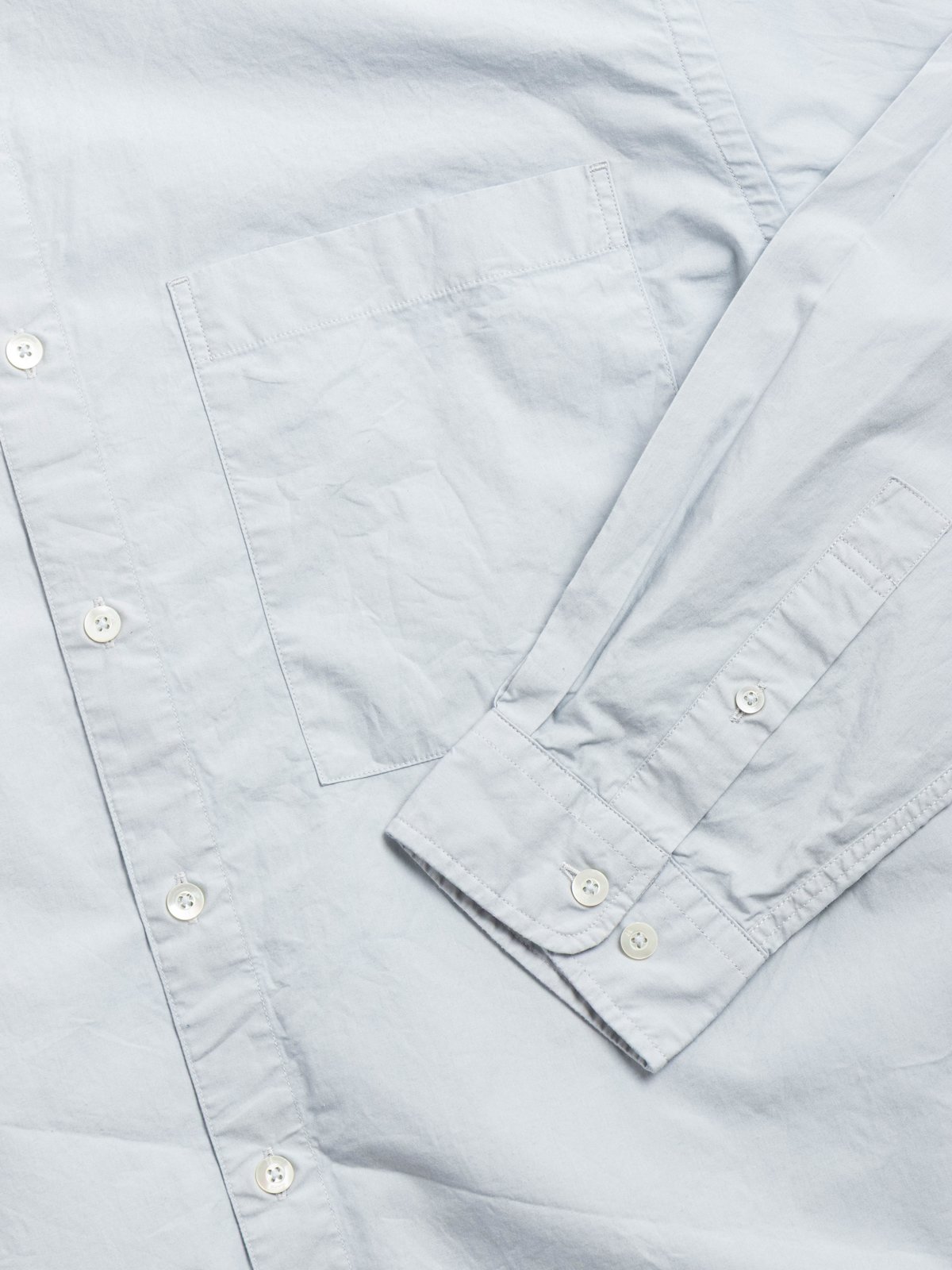 HORLISUN CLASSIC TYPEWRITER COTTON SHIRT PALE BLUE - Image 2