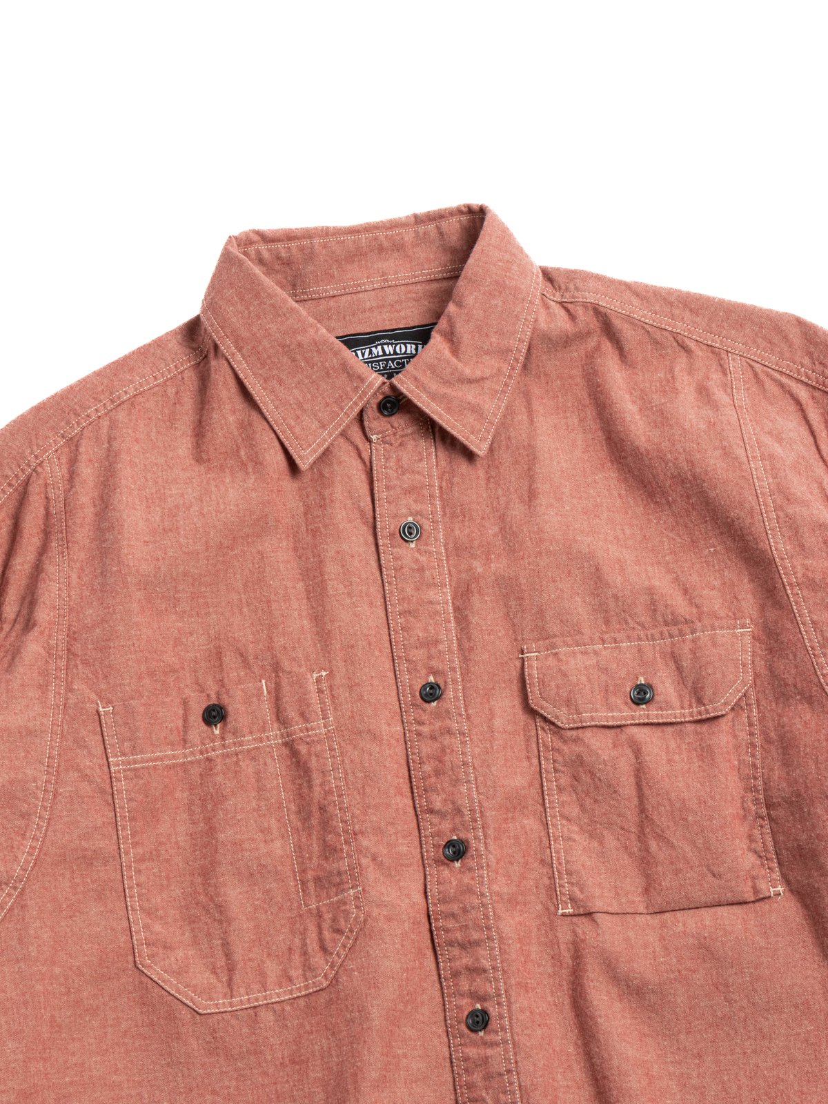 1920S CHAMBRAY WORK SHIRT RED - Image 2
