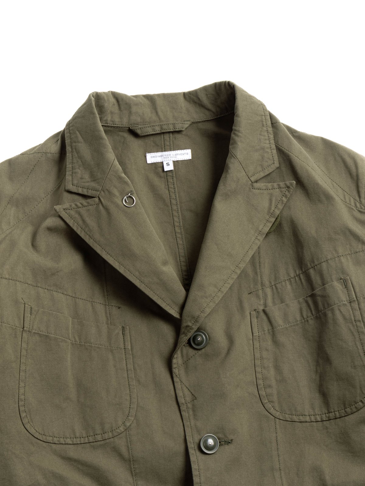 BEDFORD JACKET OLIVE COTTON SANDED CLOTH - Image 2