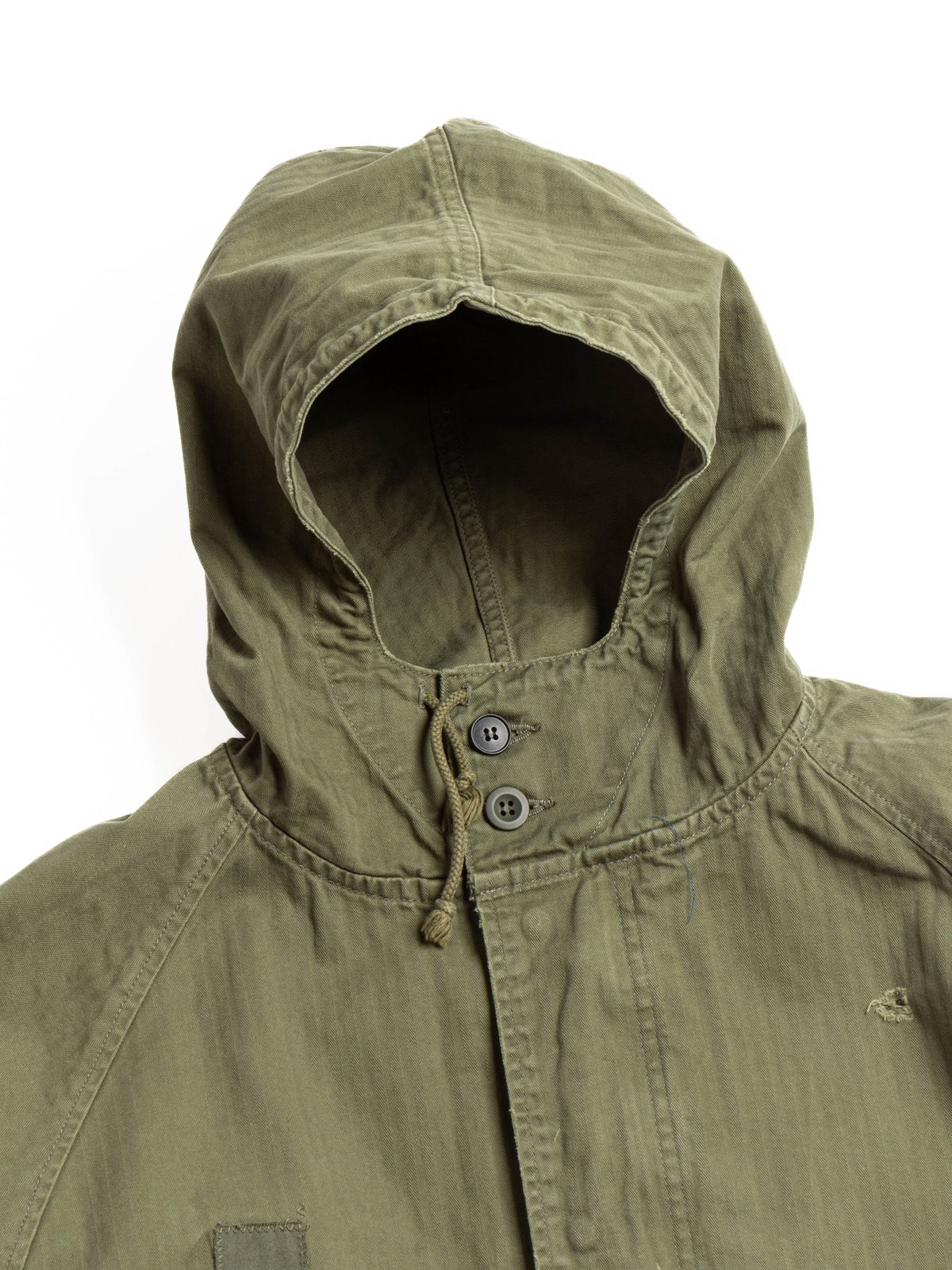 H.UNIT KHAKI HBT HOODED PARKA (CUSTOMISED) - Image 3