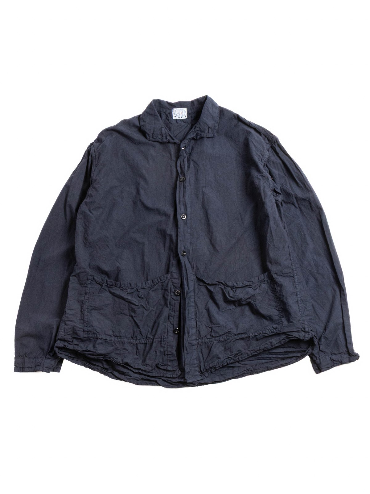 TYPE 468 FLIPPED COLLAR SHIRT ECRU LAWN HADAL BLUE - Image 1