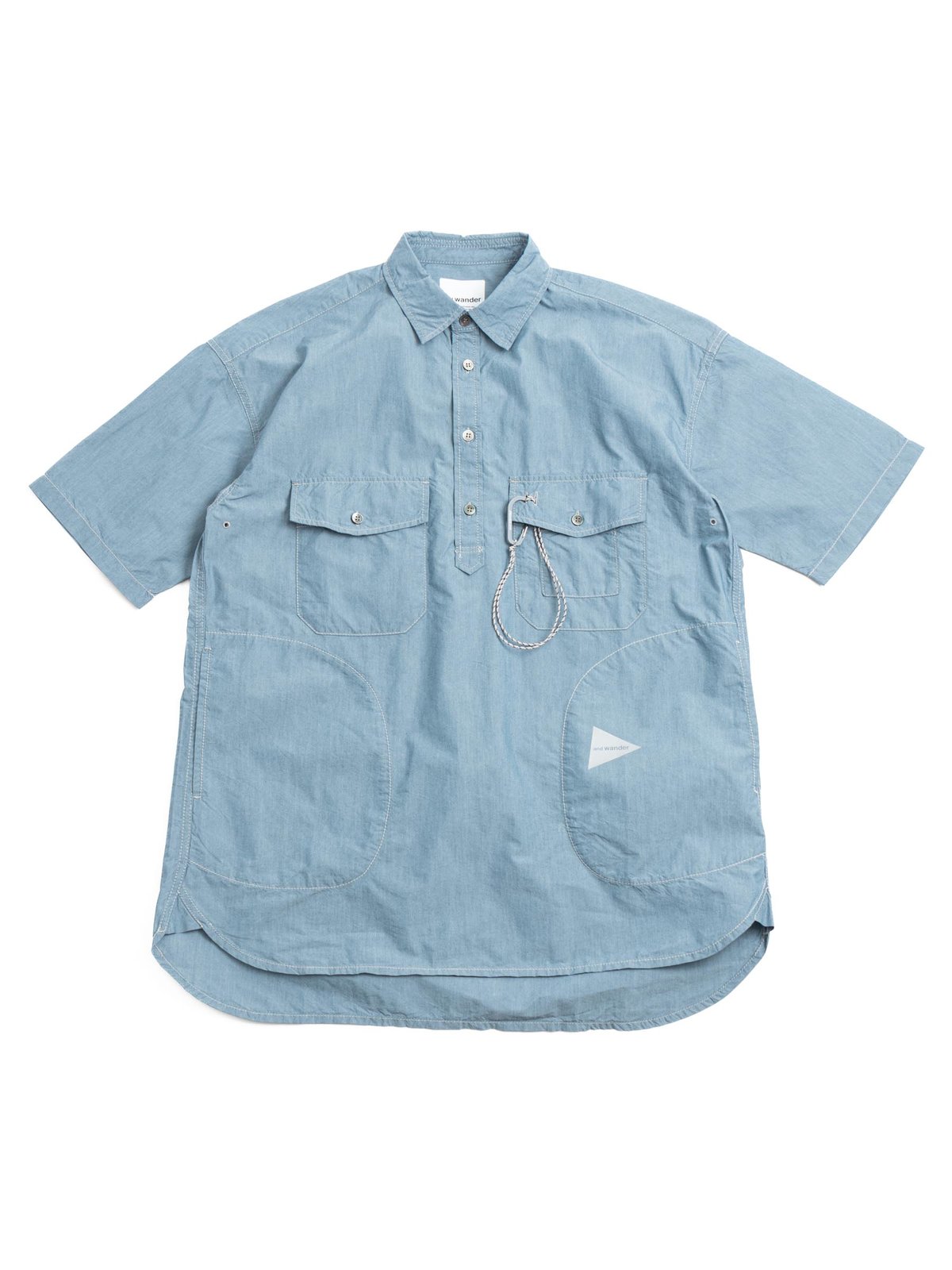 CORDURA TYPEWRITER S/S OVER SHIRT BLUE by and wander – The Bureau