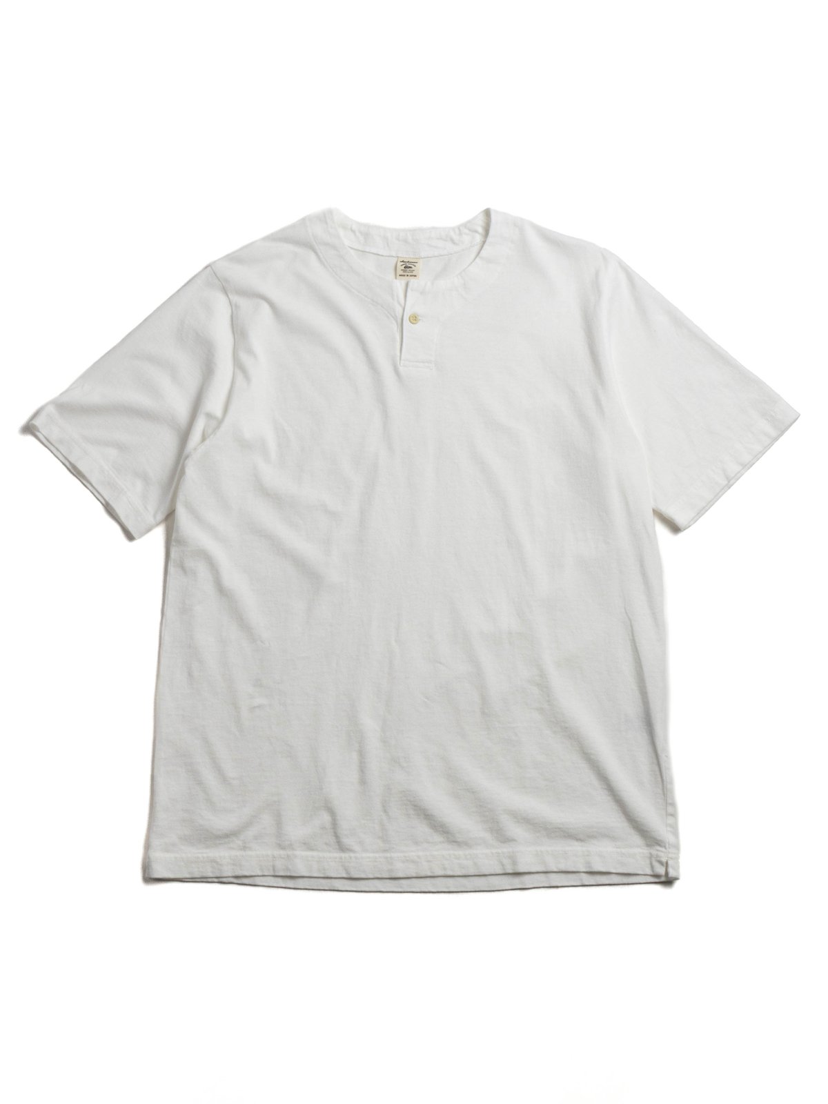 HENLEY–NECK S/S T–SHIRT WHITE  - Image 1