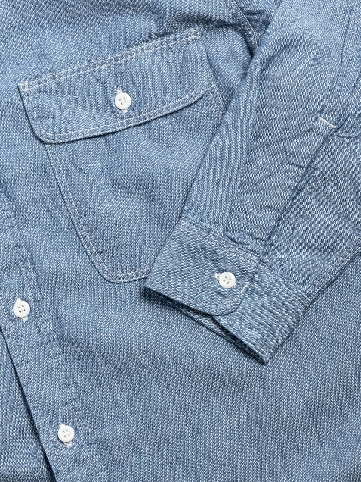 (8064) WORK SHIRT CHAMBRAY BLUE - Image 3