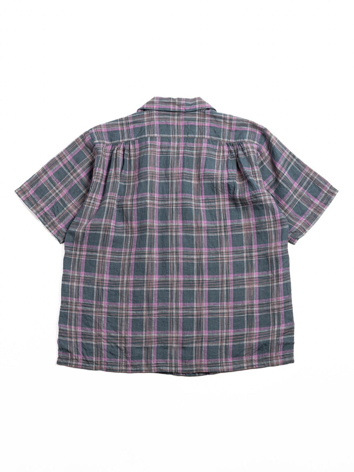 (SV&ndash;SH&ndash;033) LINEN OPEN COLLAR SHIRT GREEN - Image 4