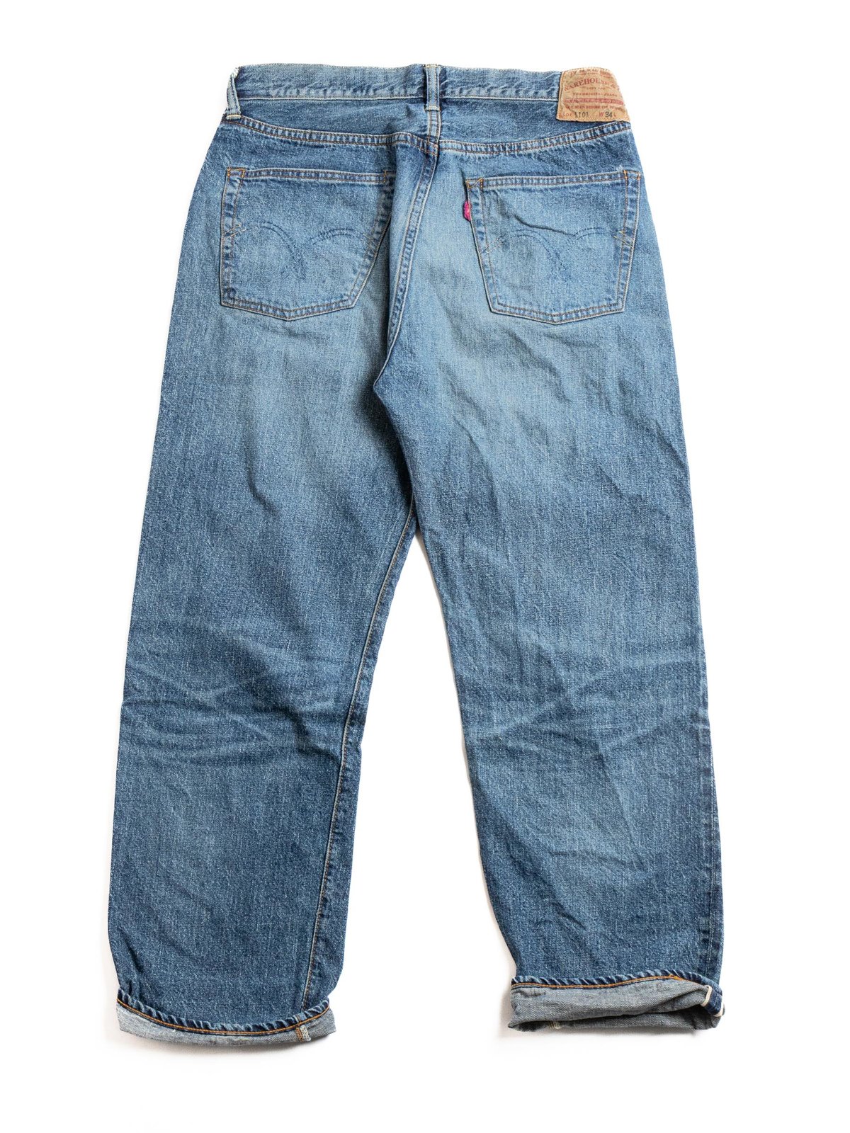 LOT 2ND HAND SERIES 1101 USED WASH REGULAR 12OZ DENIM JEAN - Image 6